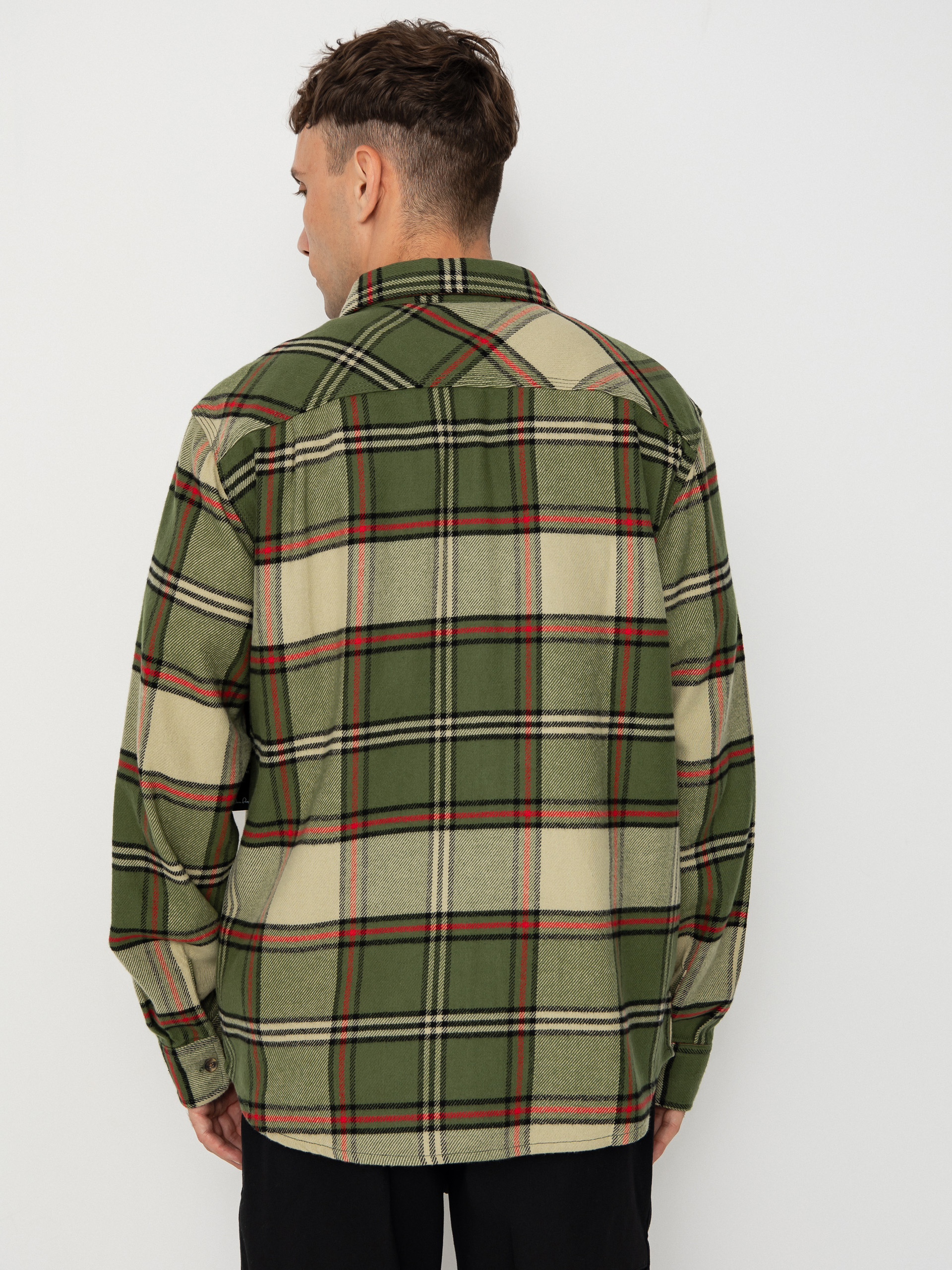Ing Brixton Bowery Flannel (wild green/elm/adrenaline rush)