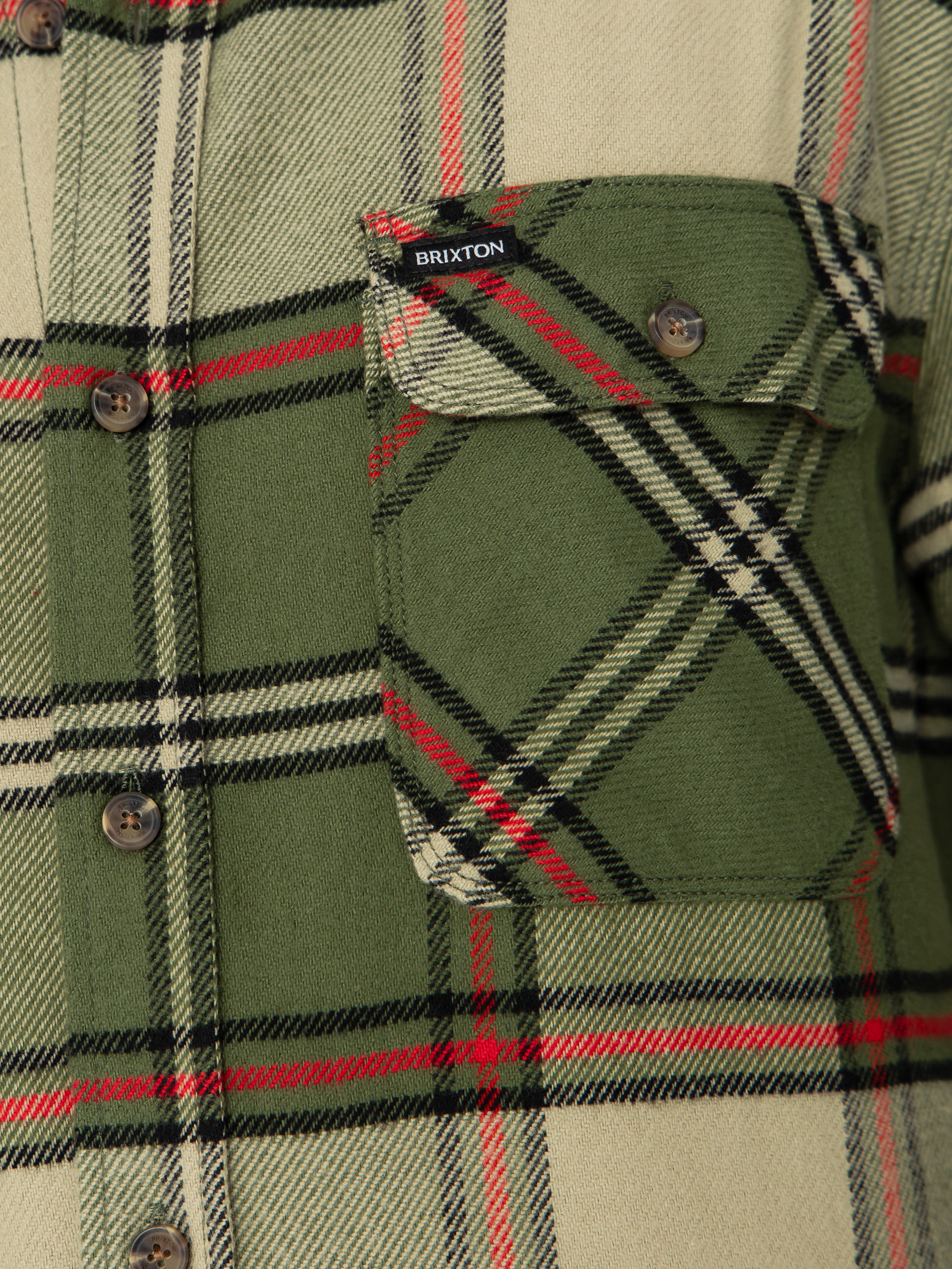 Ing Brixton Bowery Flannel (wild green/elm/adrenaline rush)