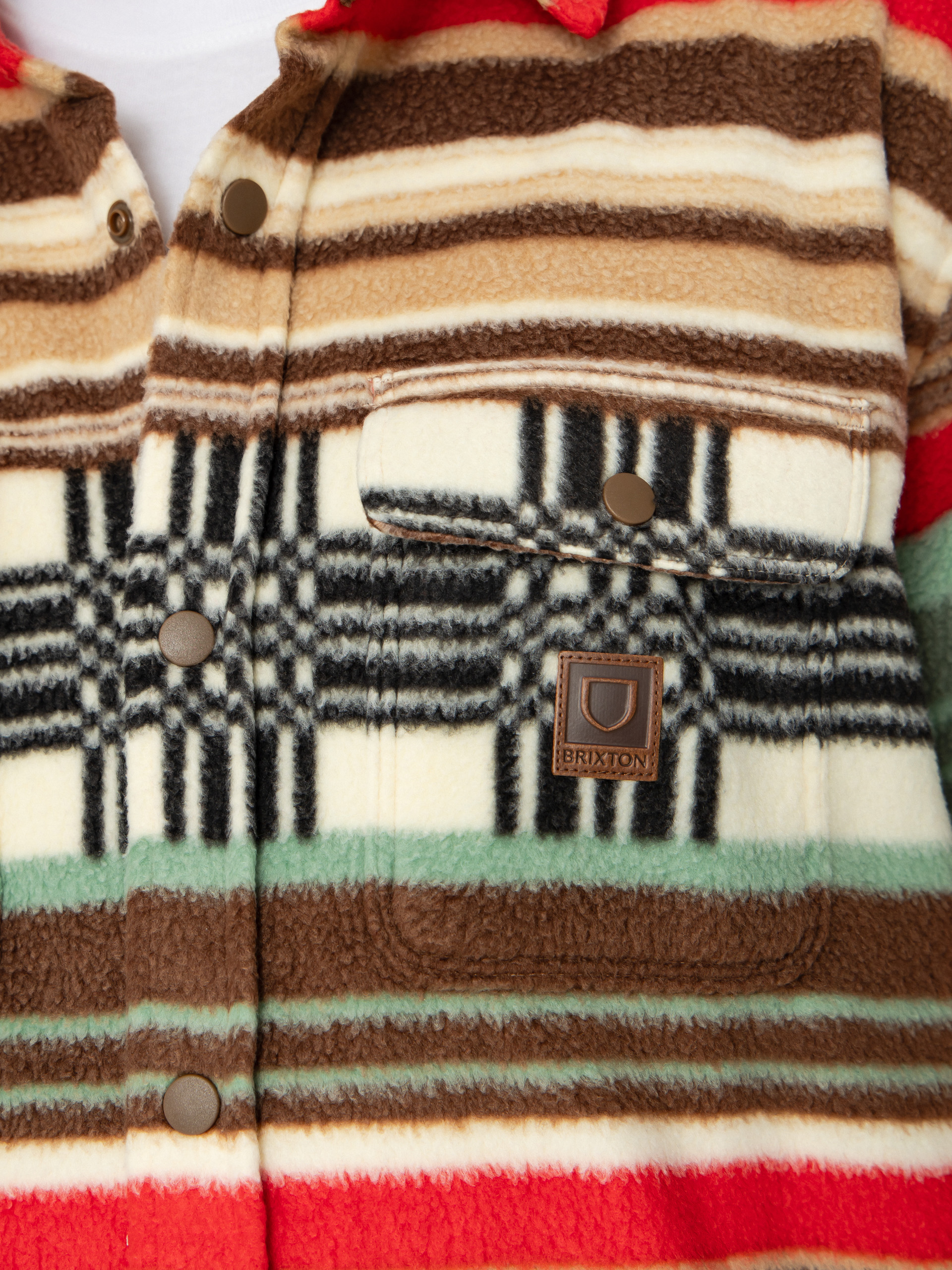 Ing Brixton Bowery Arctic Stretch Flee (multi blanket stripe)