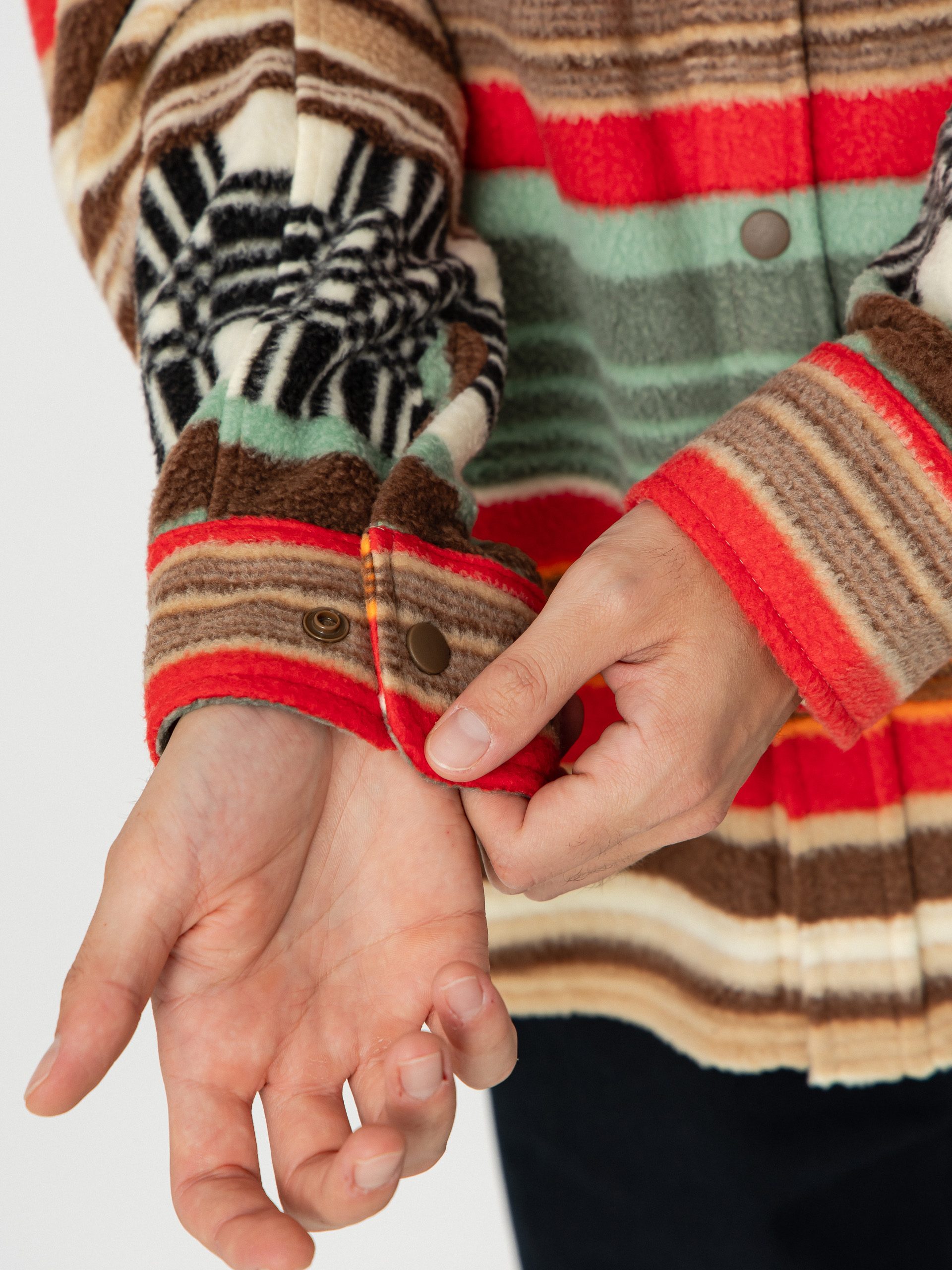 Ing Brixton Bowery Arctic Stretch Flee (multi blanket stripe)