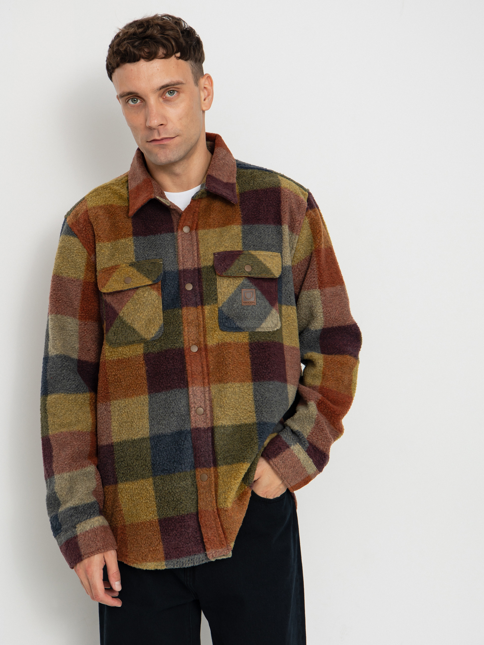 Ing Brixton Bowery Arctic Stretch Flee (rust/cooper plaid)