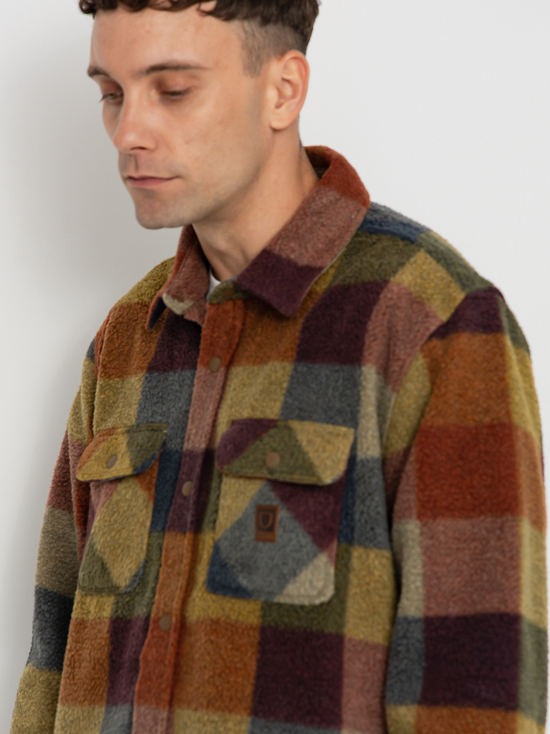 Ing Brixton Bowery Arctic Stretch Flee (rust/cooper plaid)