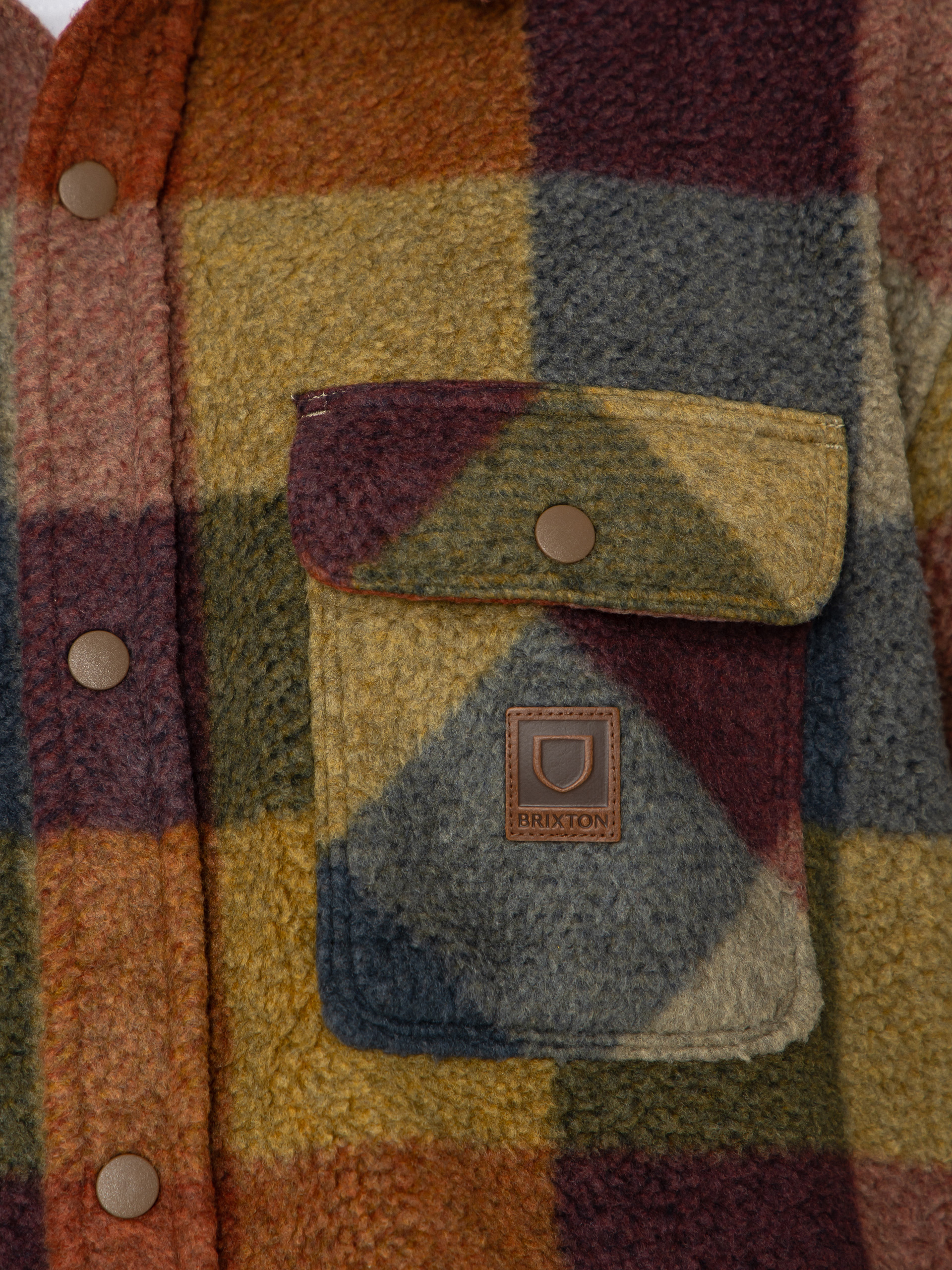 Ing Brixton Bowery Arctic Stretch Flee (rust/cooper plaid)