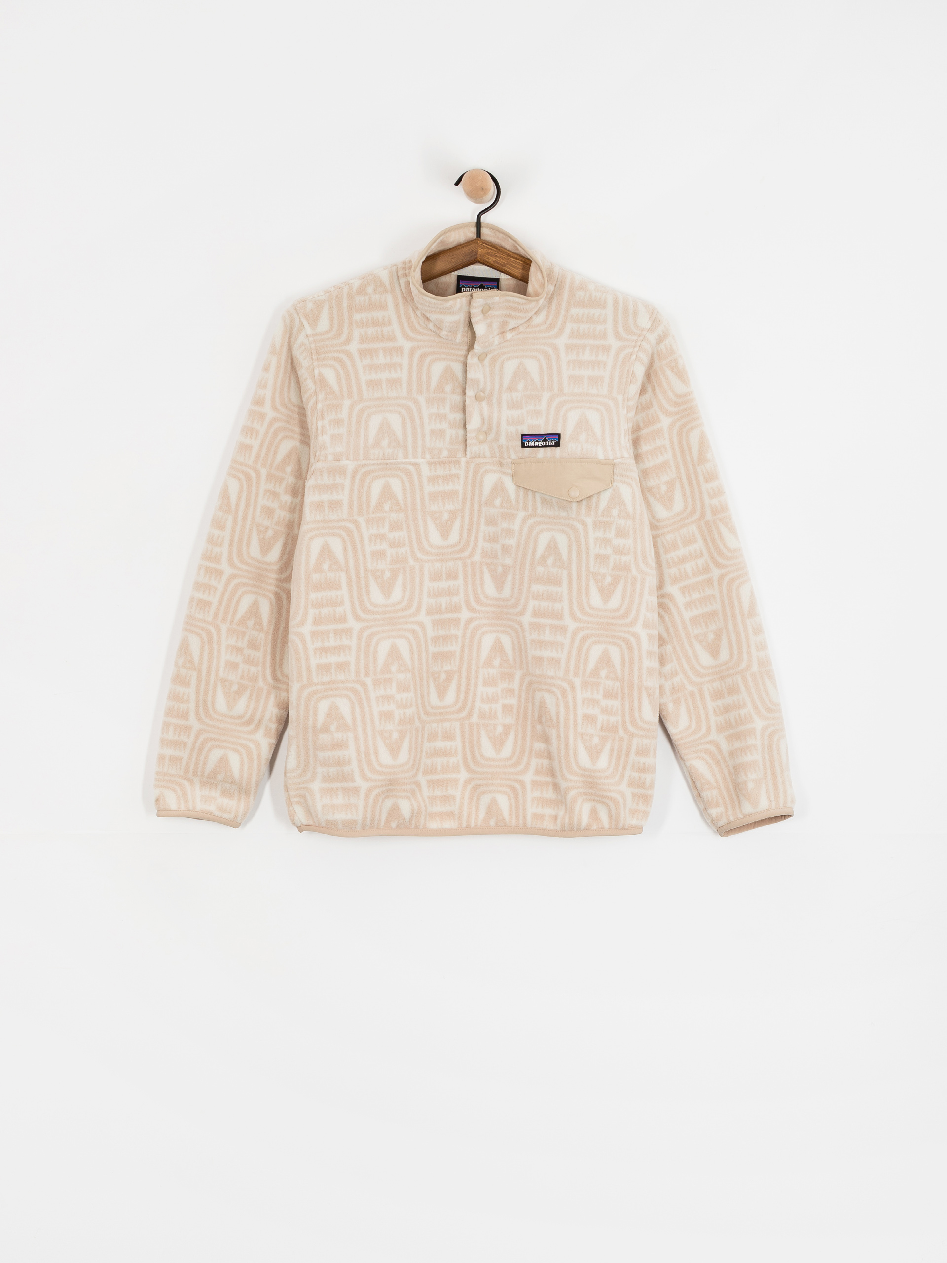 Női Patagonia LW Synch Snap T Polár pulóver (flow dyno white)