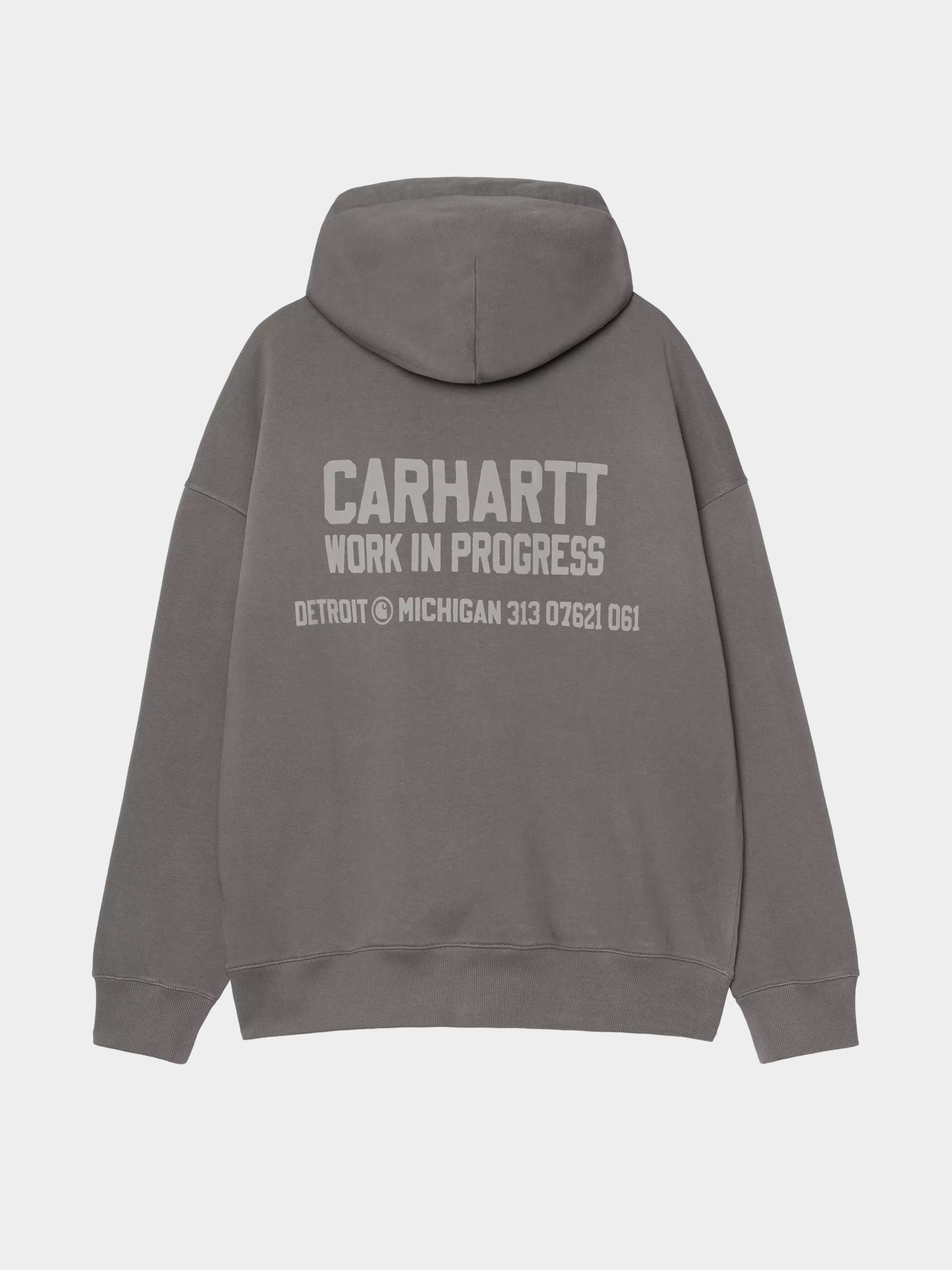 Kapucnis pulóver Carhartt WIP Distance HD (graphite/stone dyed)