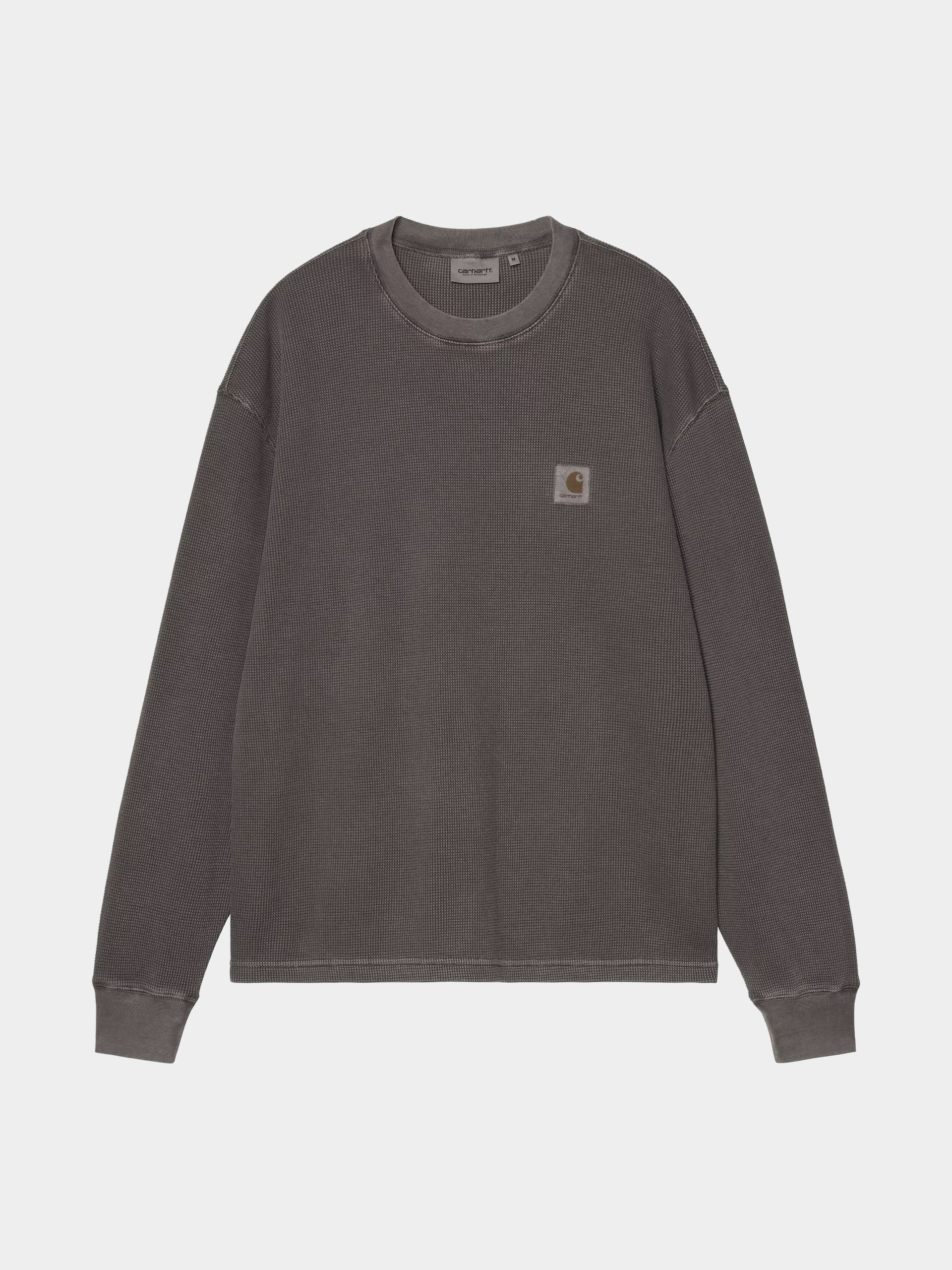 Hosszú ujjú felső Carhartt WIP Vista Waffle (black/garment dyed)