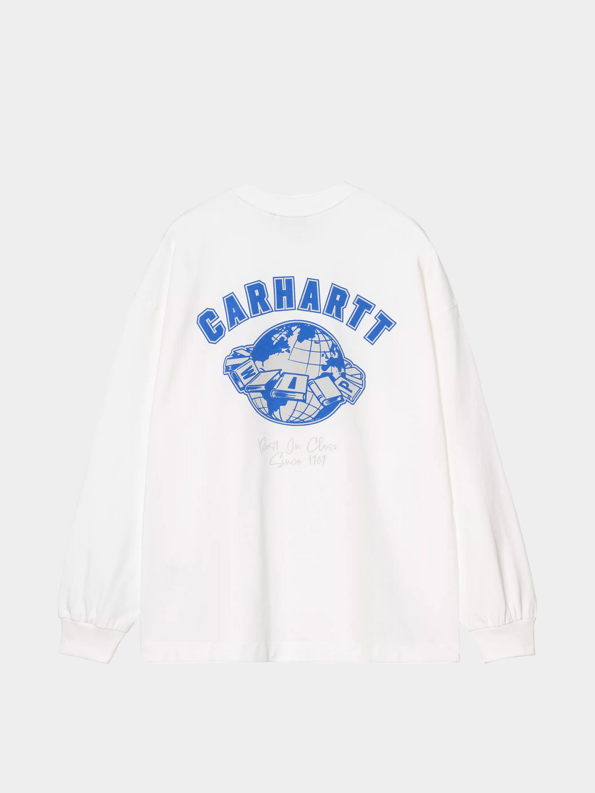 Hosszu00fa ujju00fa felsu0151 Carhartt WIP World Class (white/heavy stone wash)