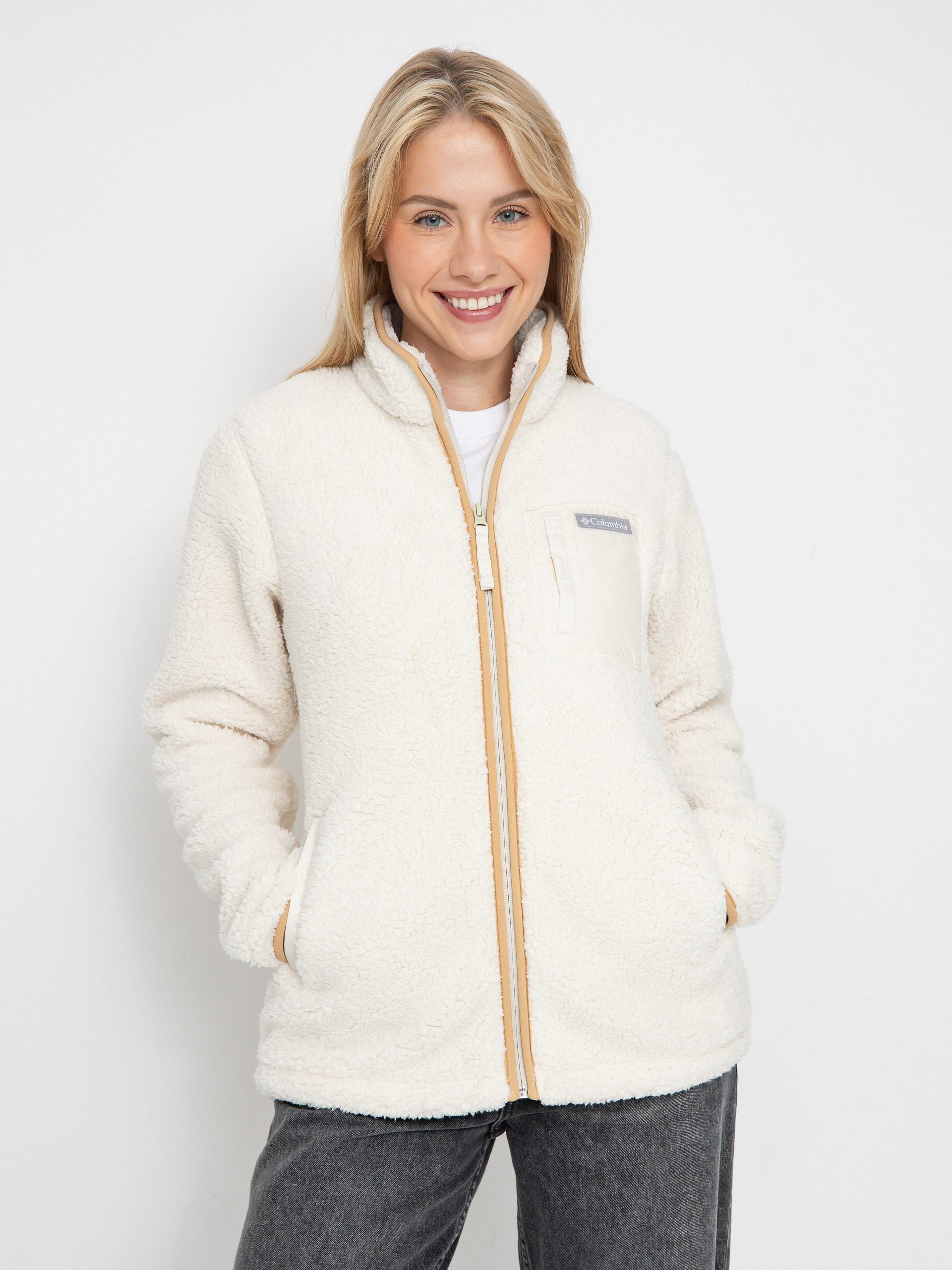 Columbia West Bend Full Zip II Wmn Polu00e1r pulu00f3ver (chalk)