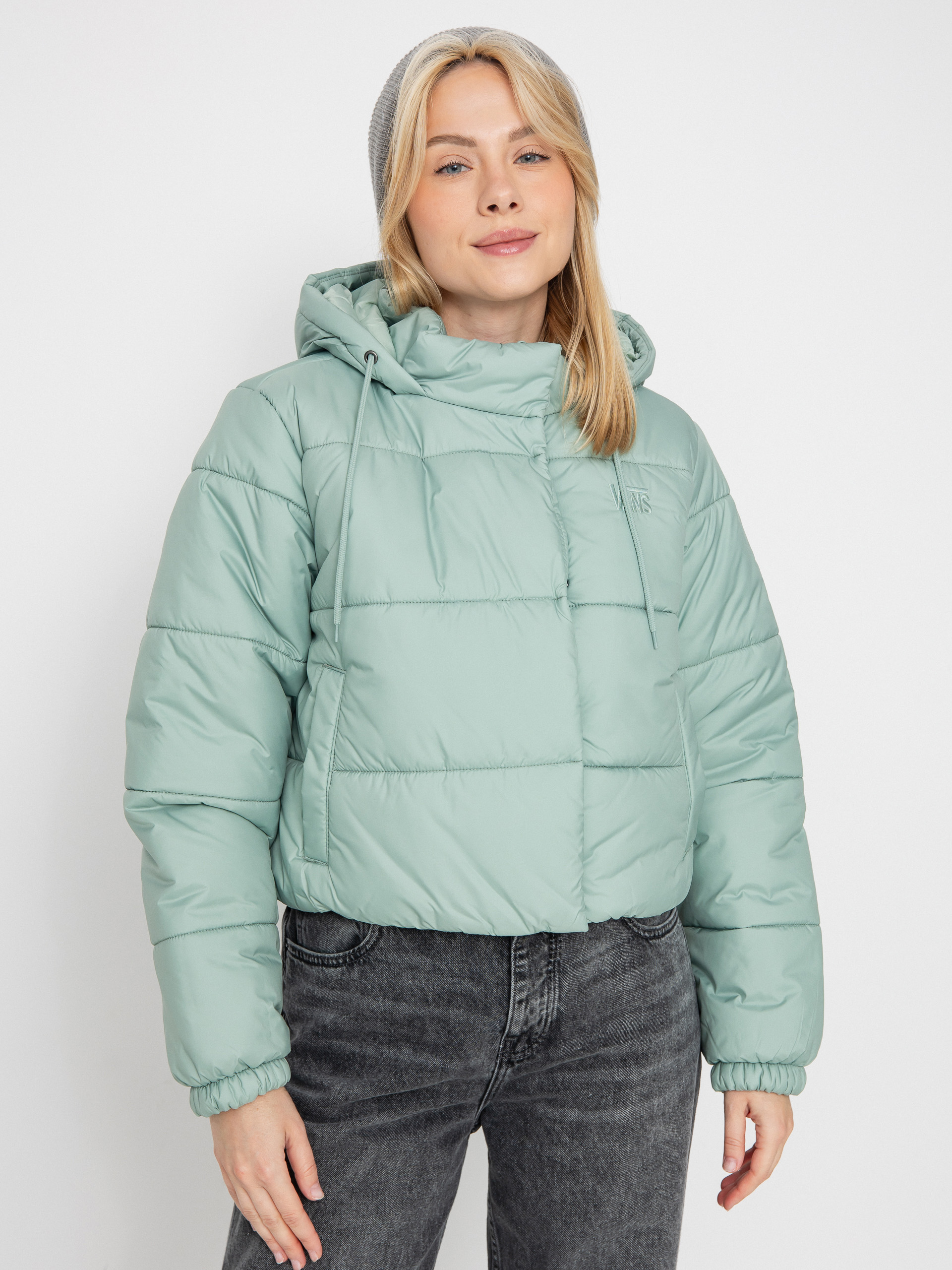 Vans Hillgate Cropped Puffer Dzseki Wmn (gray olive)
