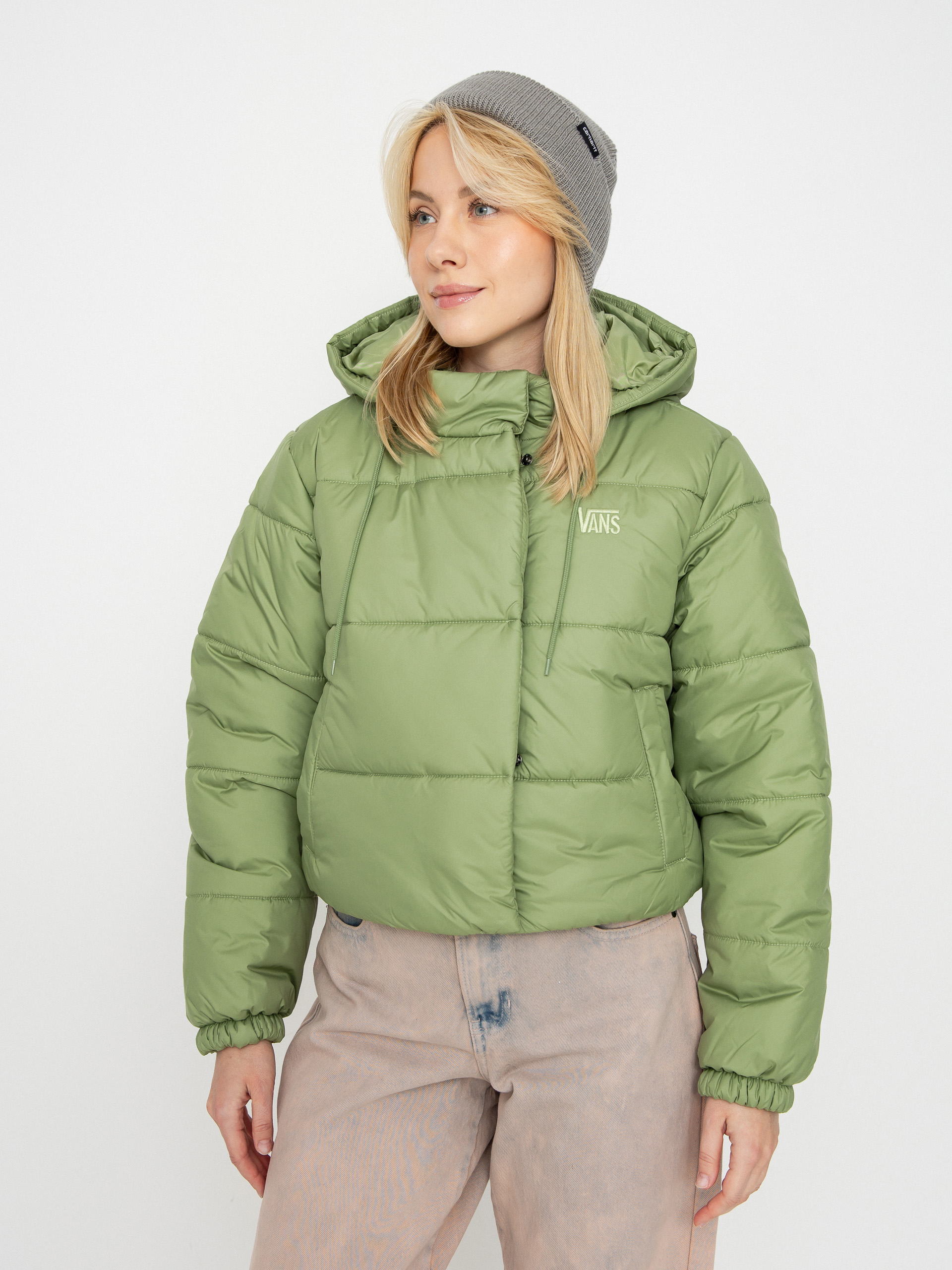 Vans Hillgate Cropped Puffer Dzseki Wmn (neutral olive)