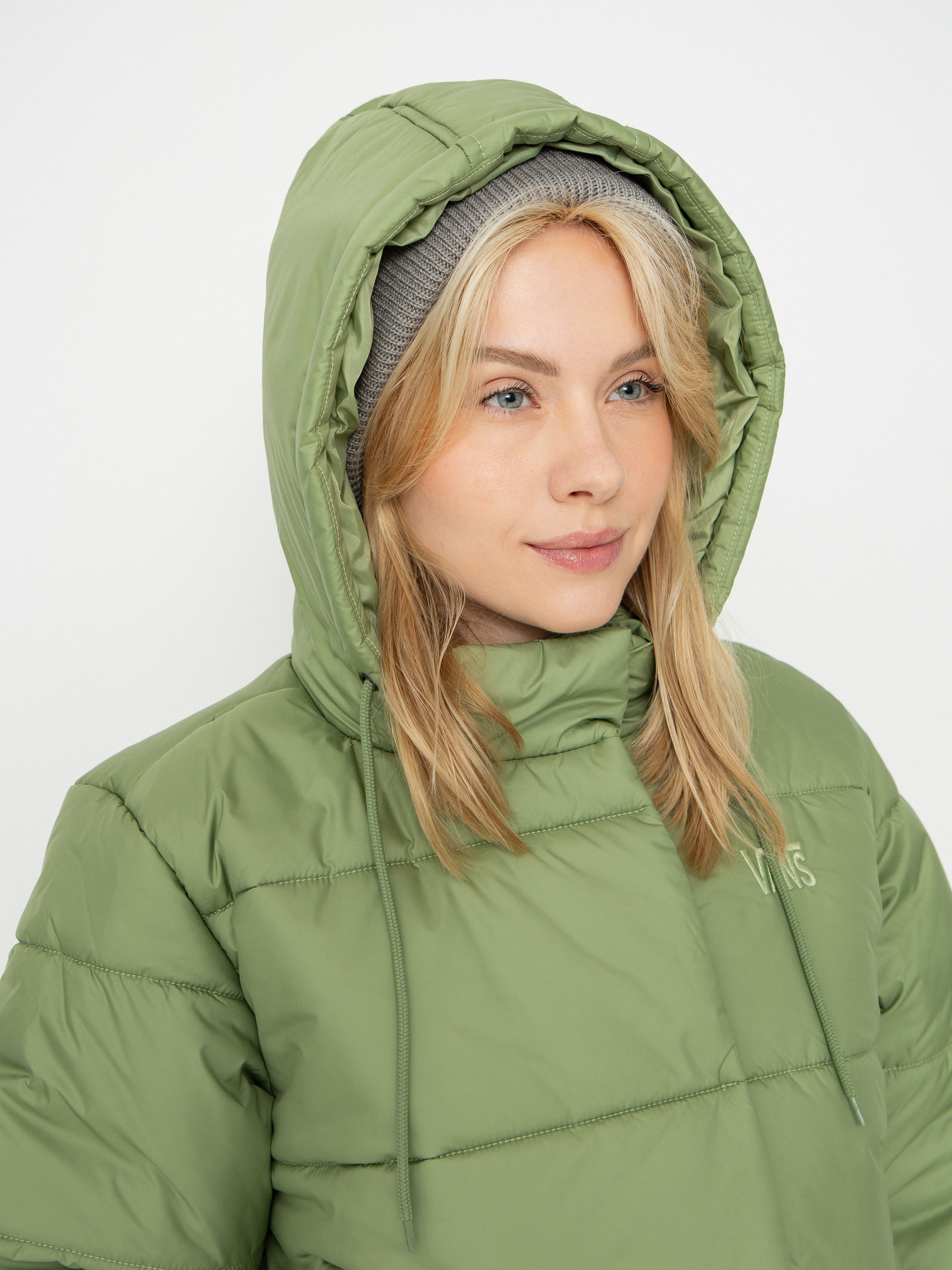 Vans Hillgate Cropped Puffer Dzseki Wmn (neutral olive)
