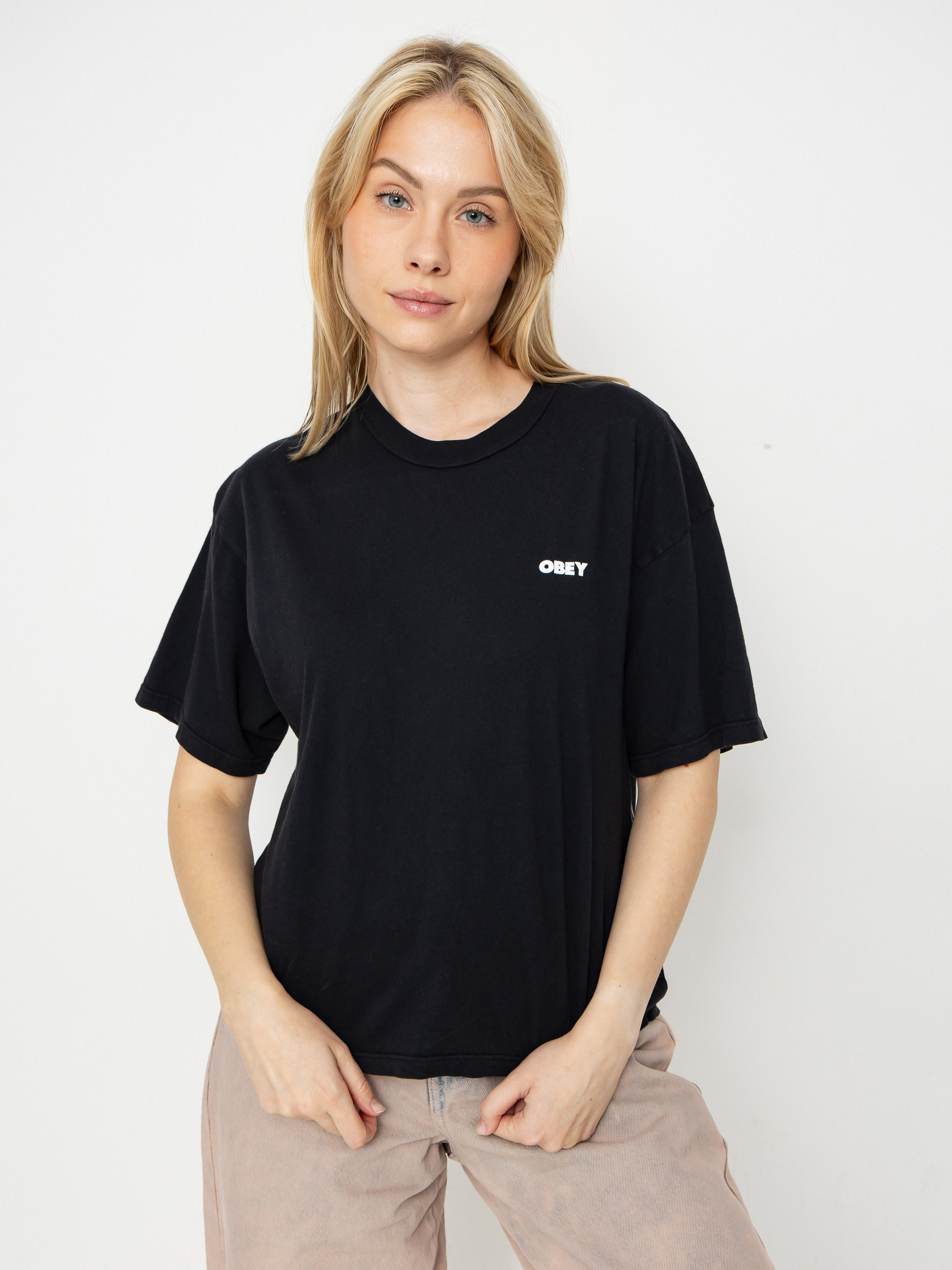 Póló OBEY Obey Art Studio Flowers Wmn (digital black)