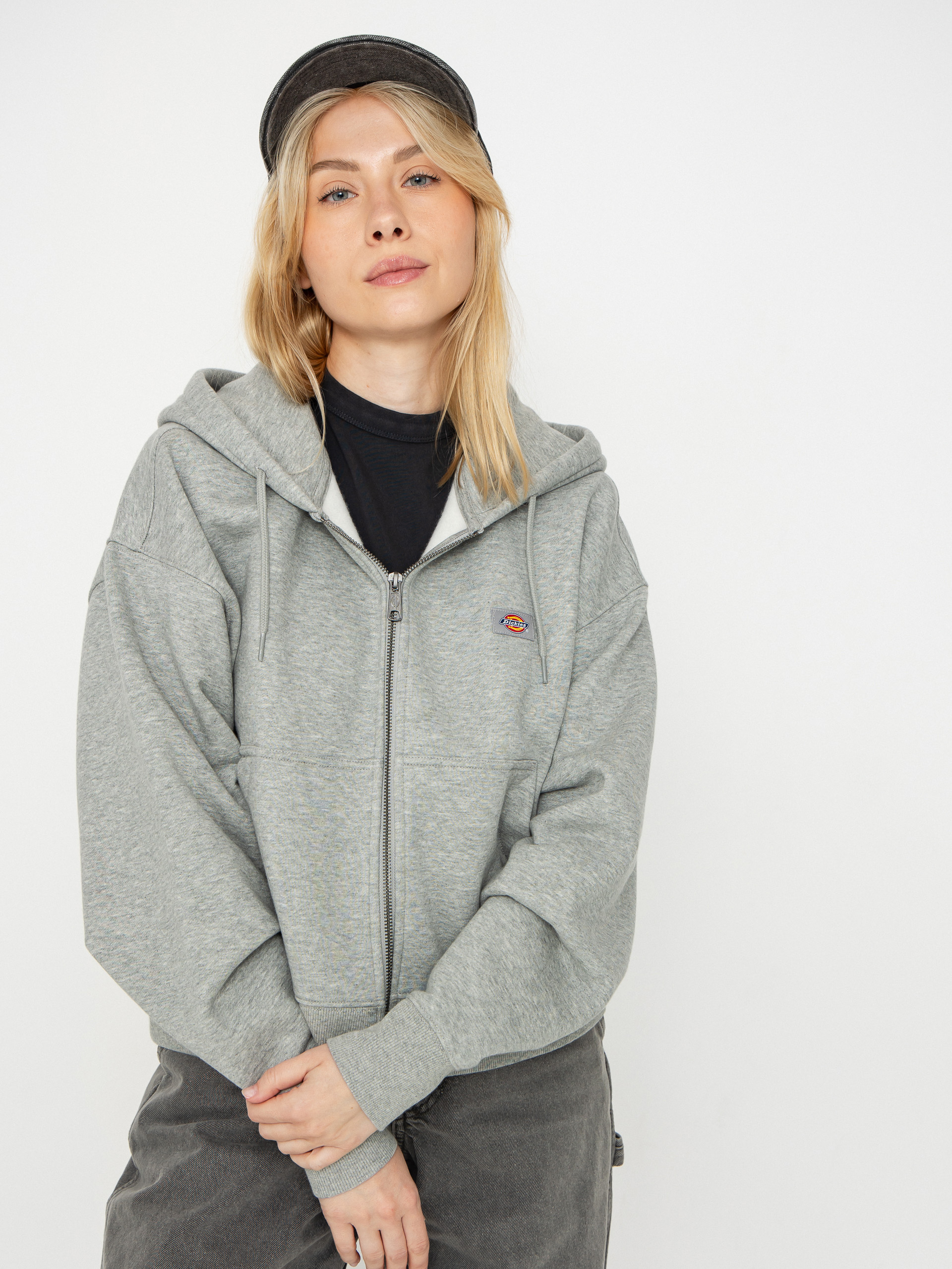 Dickies Oakport ZHD Wmn Kapucnis pulóver (heather grey)