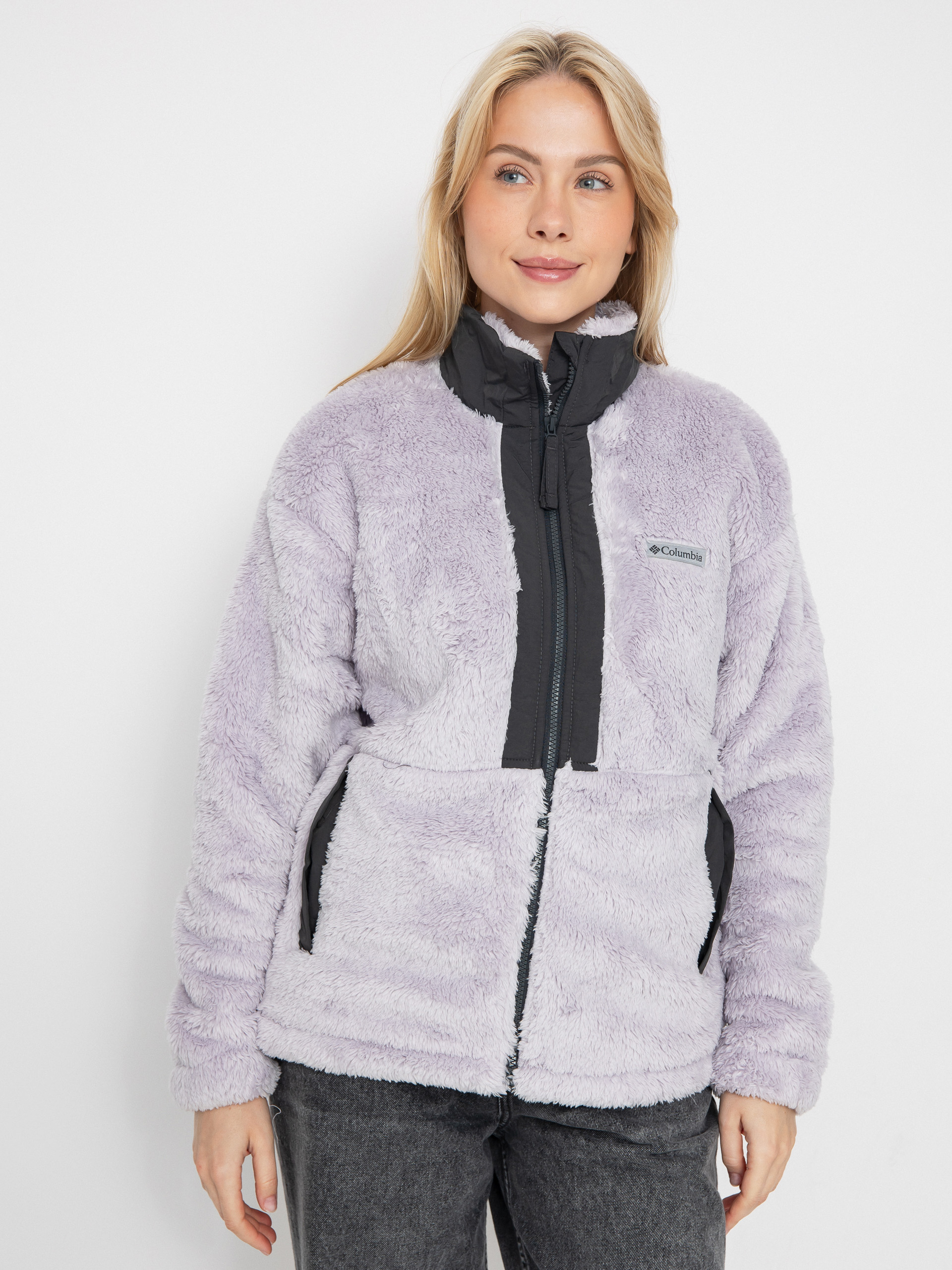 Columbia Boundless Discovery Sherpa Full Zip II Polu00e1r pulu00f3ver Wmn (lavender pearl/shark)