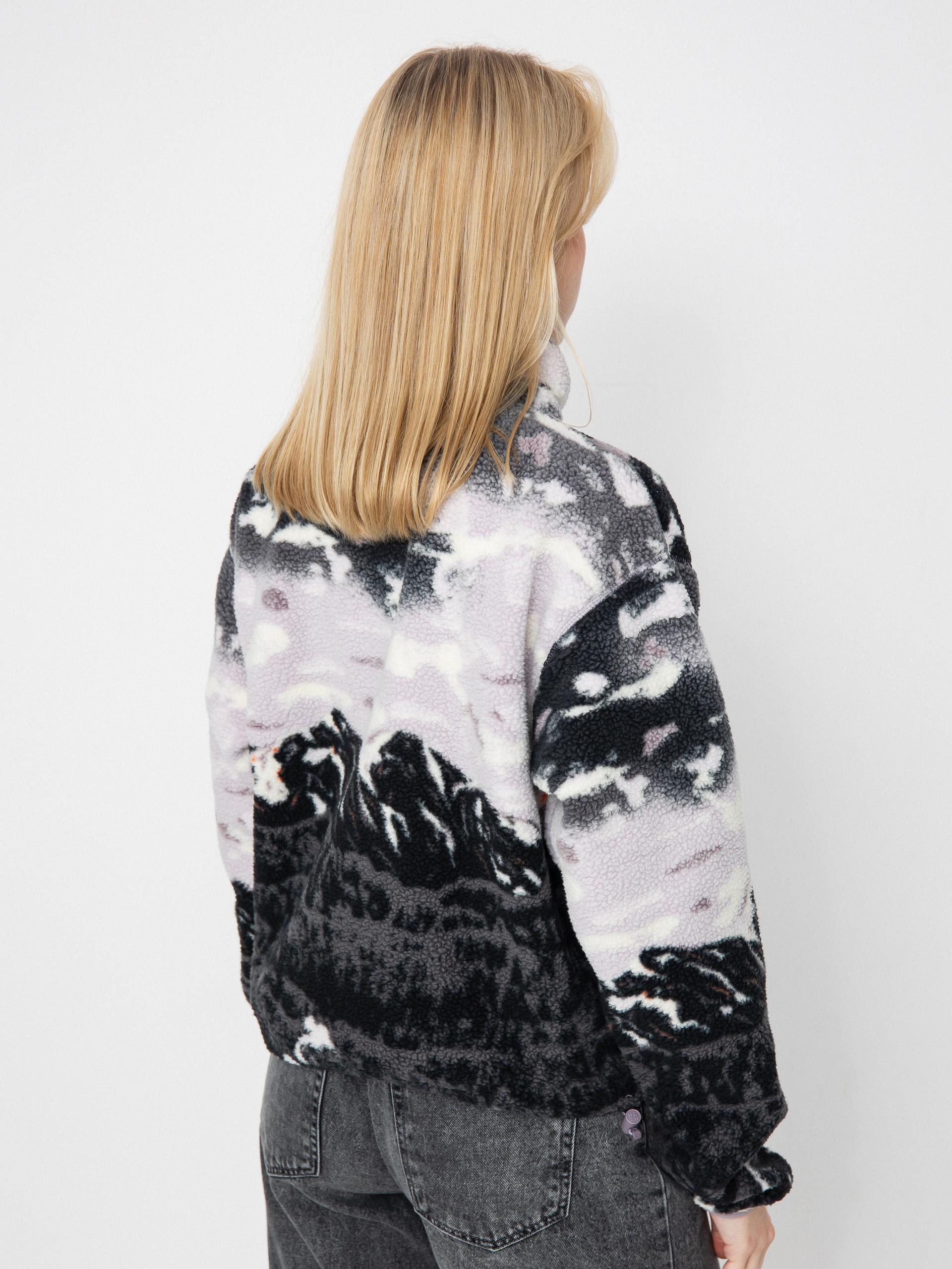 Női Columbia Helvetia II Printed Cropped Half Snap Polár pulóver (shale purple sisters/shale purple)