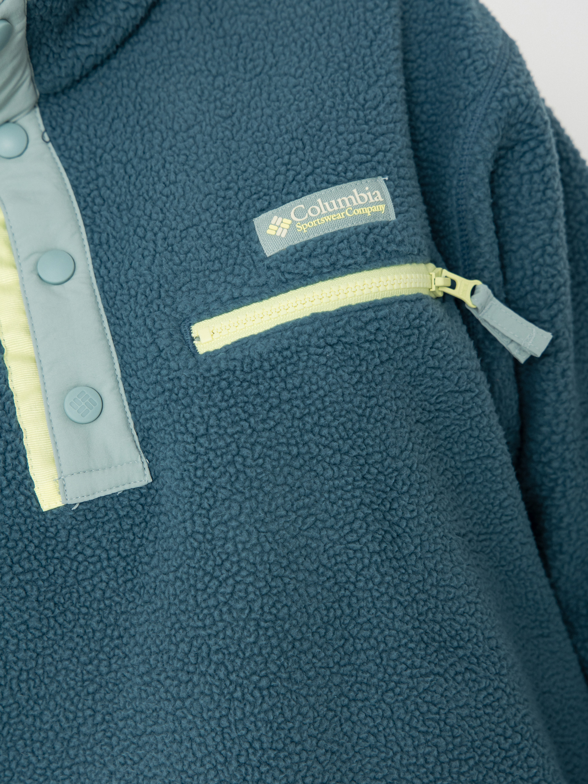 Női Columbia Helvetia II Cropped Half Snap Polár pulóver (everblue/crushed blue/citron haze)