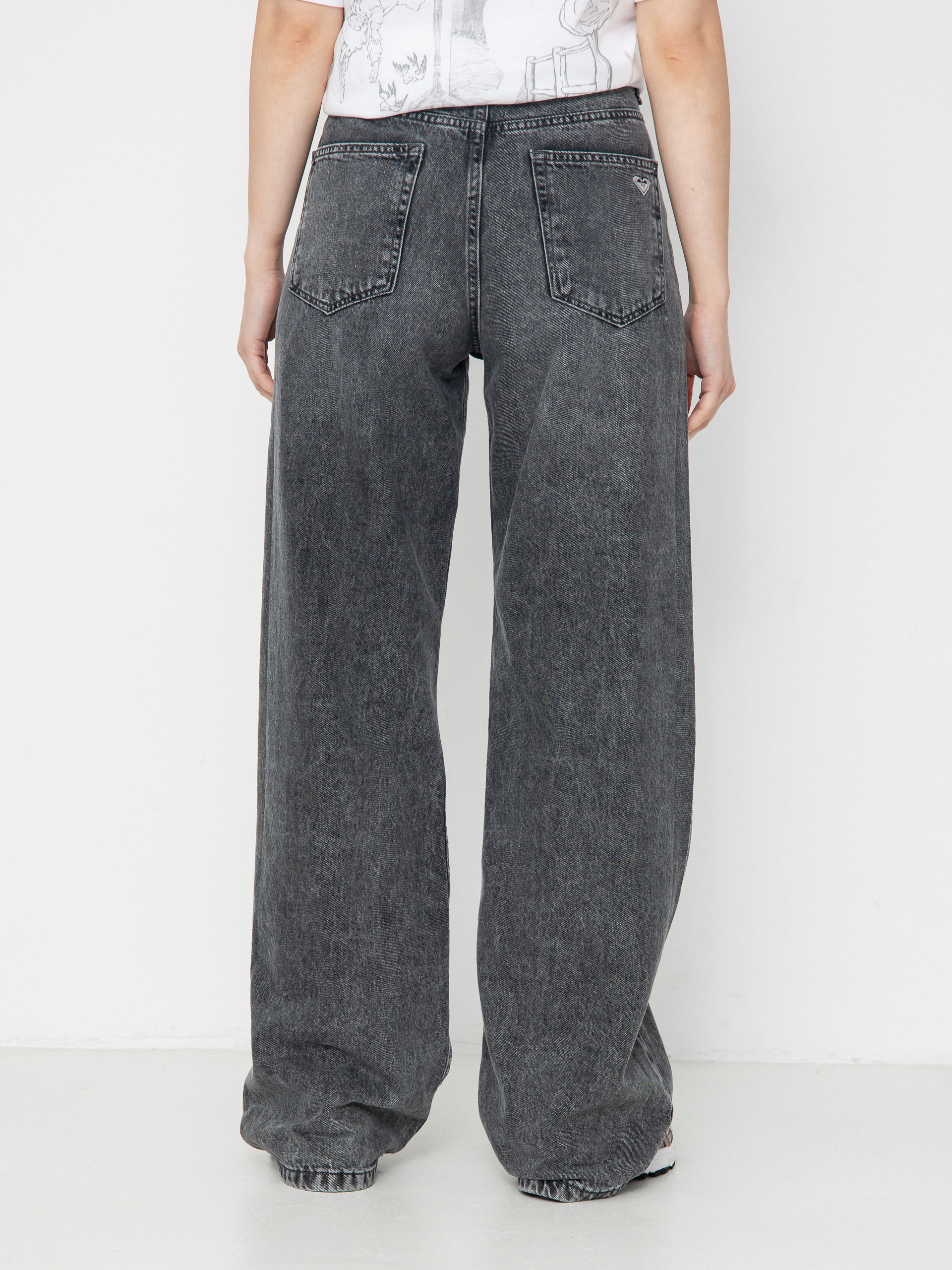 Roxy Milla Wide Leg Regular Mid Gr Wmn Kisnadrág (mid grey)