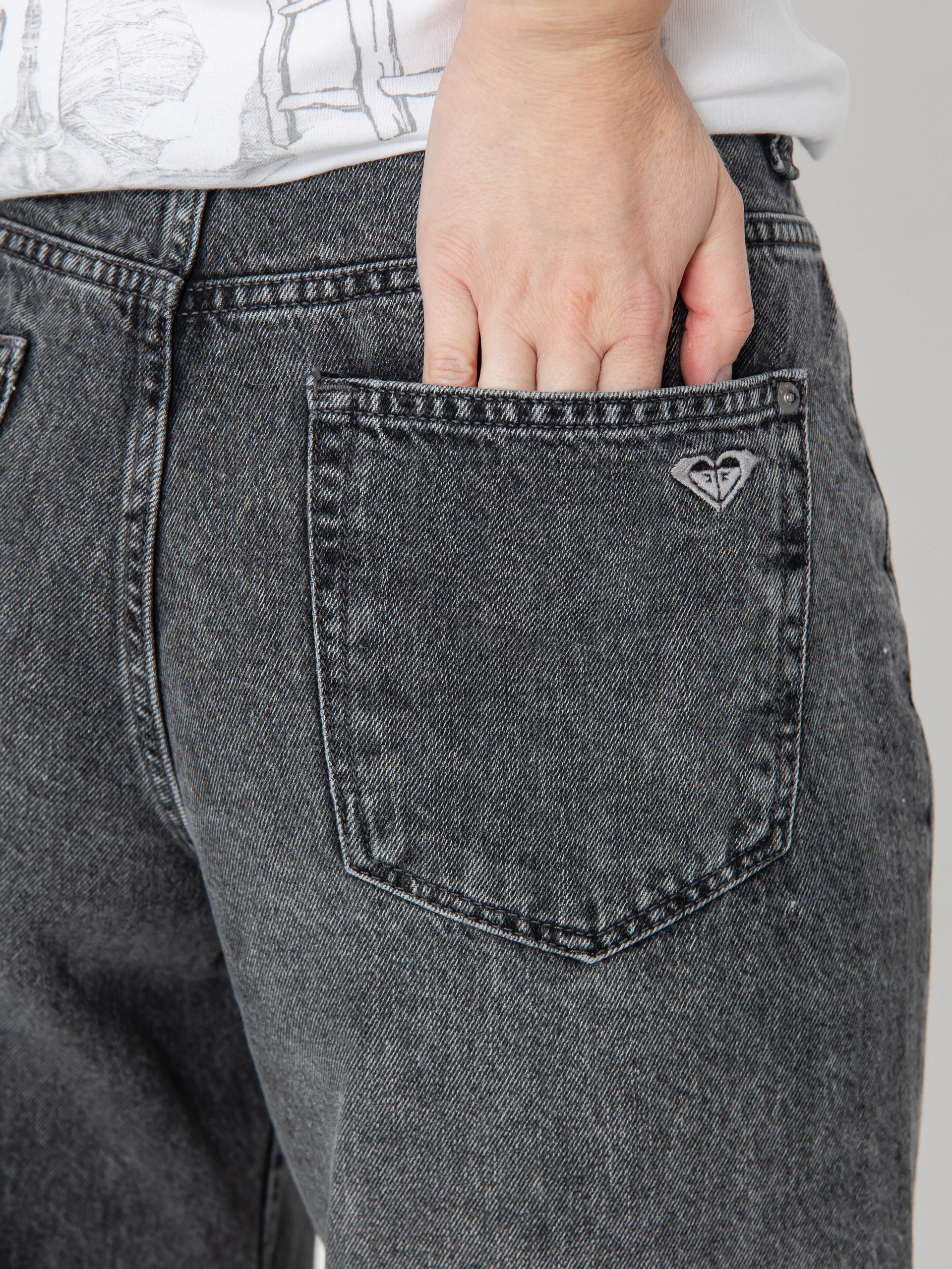 Roxy Milla Wide Leg Regular Mid Gr Wmn Kisnadrág (mid grey)