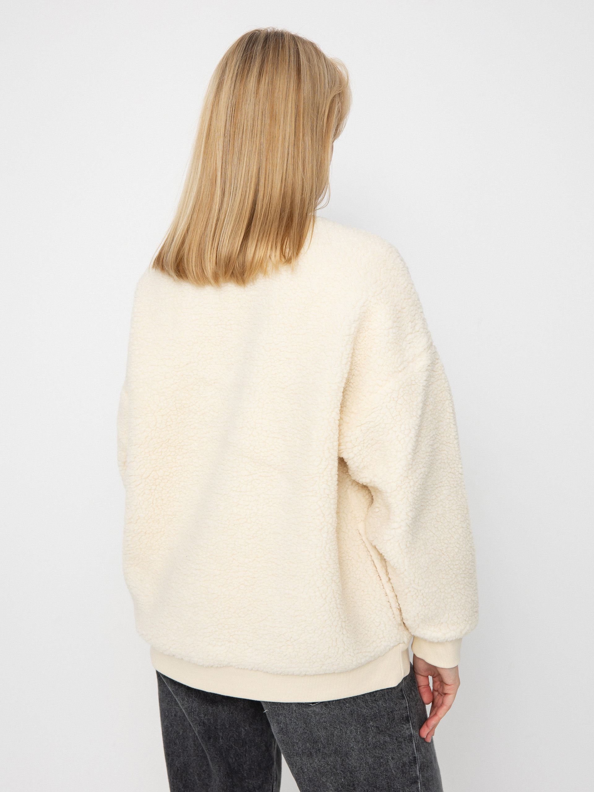 Női Polár pulóver Quiksilver Barranco Crew (snow white)