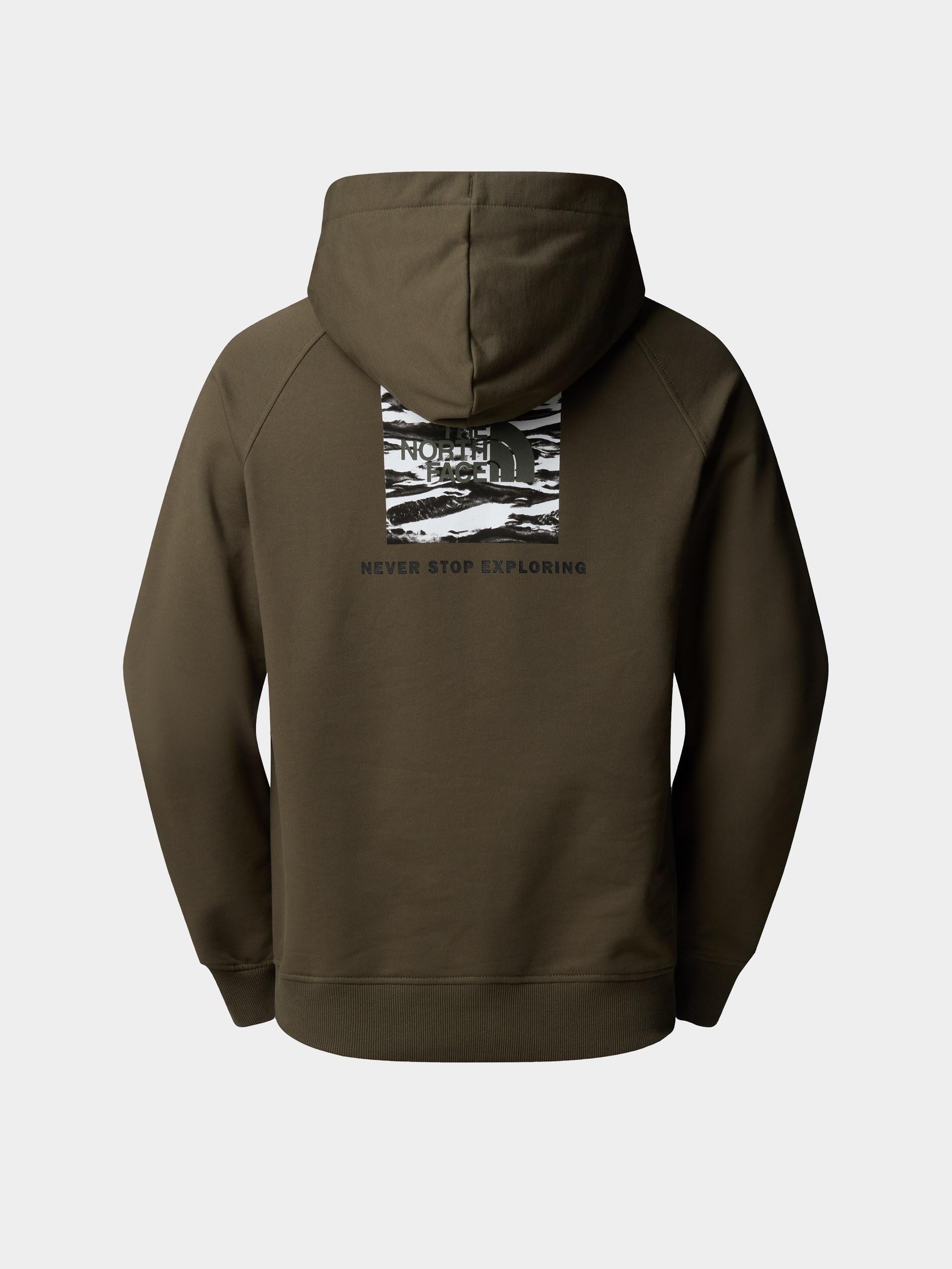 Kapucnis pulóver The North Face Box Nse Edge Of Light Infill Raglan HD (new taupe green/tnf bla)