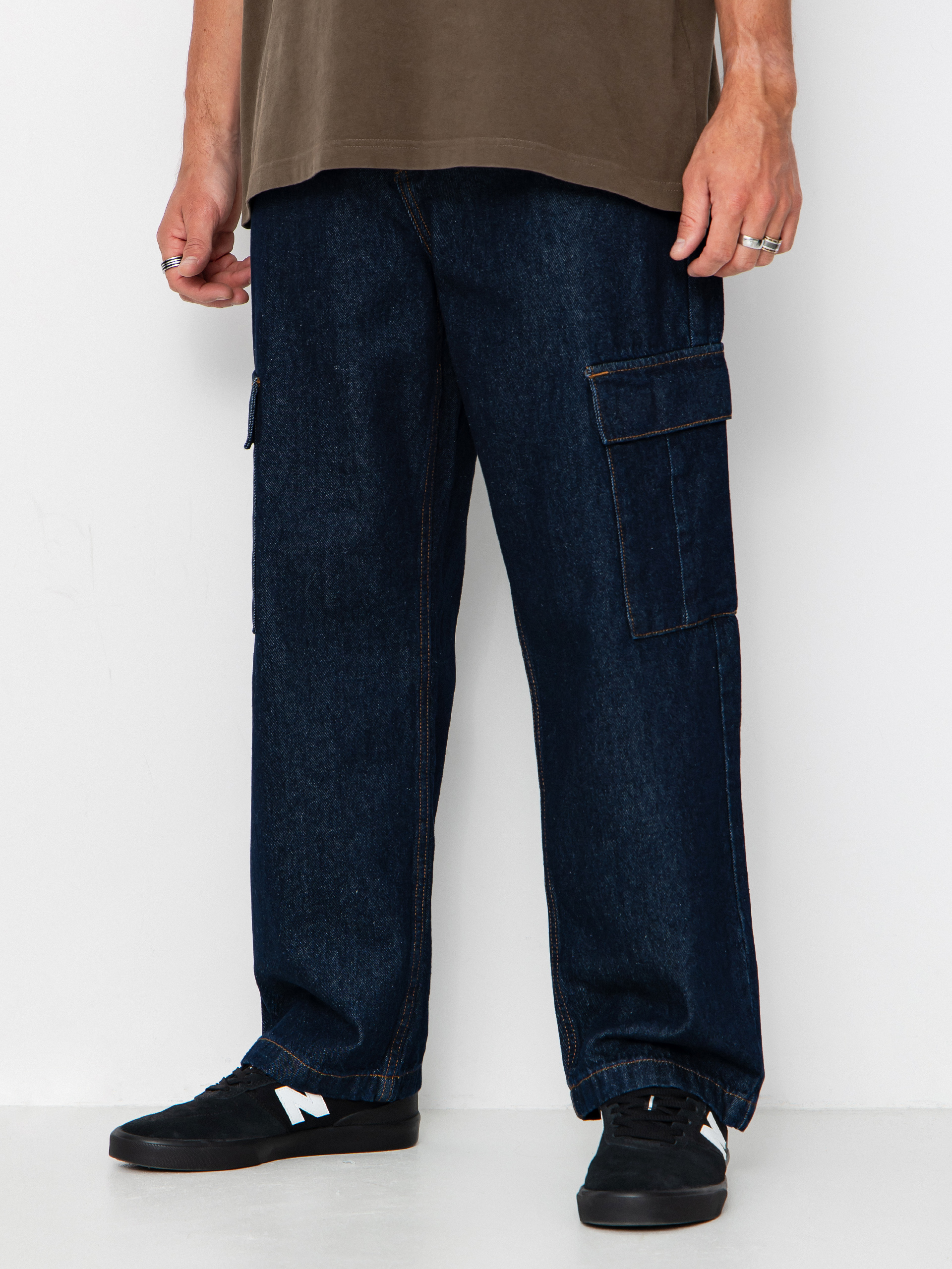 DC Worker Baggy Denim Cargo Kisnadrág (dark denim)