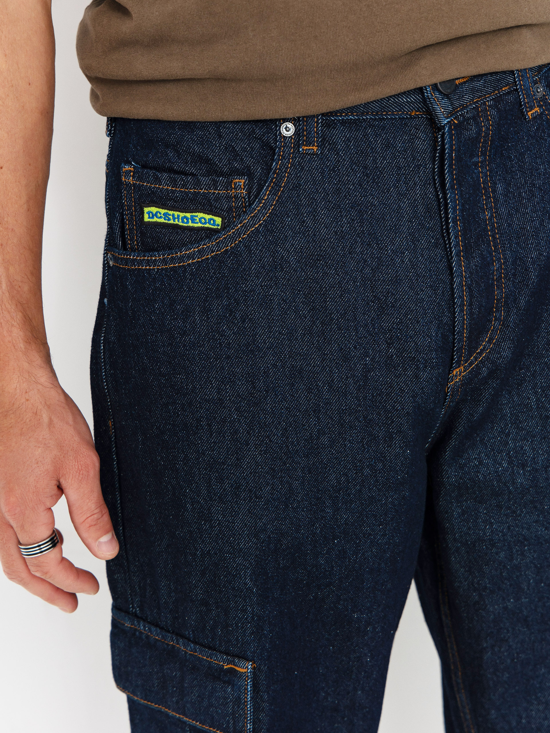 DC Worker Baggy Denim Cargo Kisnadrág (dark denim)