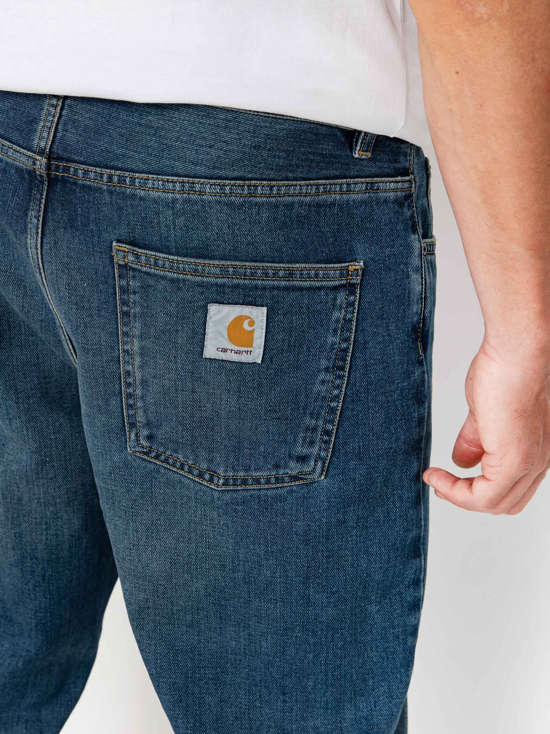 Carhartt WIP Newel Kisnadrág (blue/dark used wash)