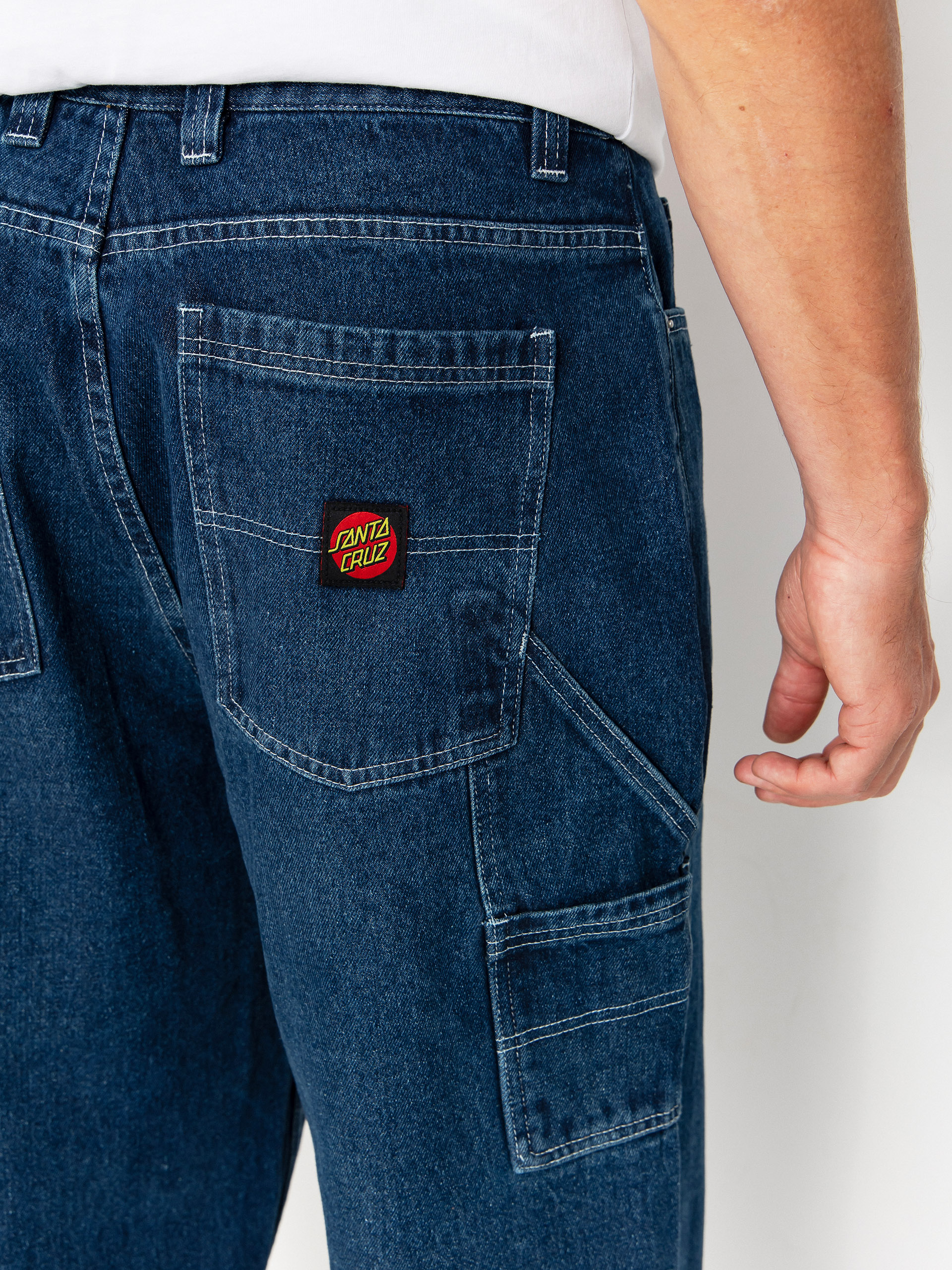 Kisnadrág Santa Cruz Carpenter (dark denim/white)