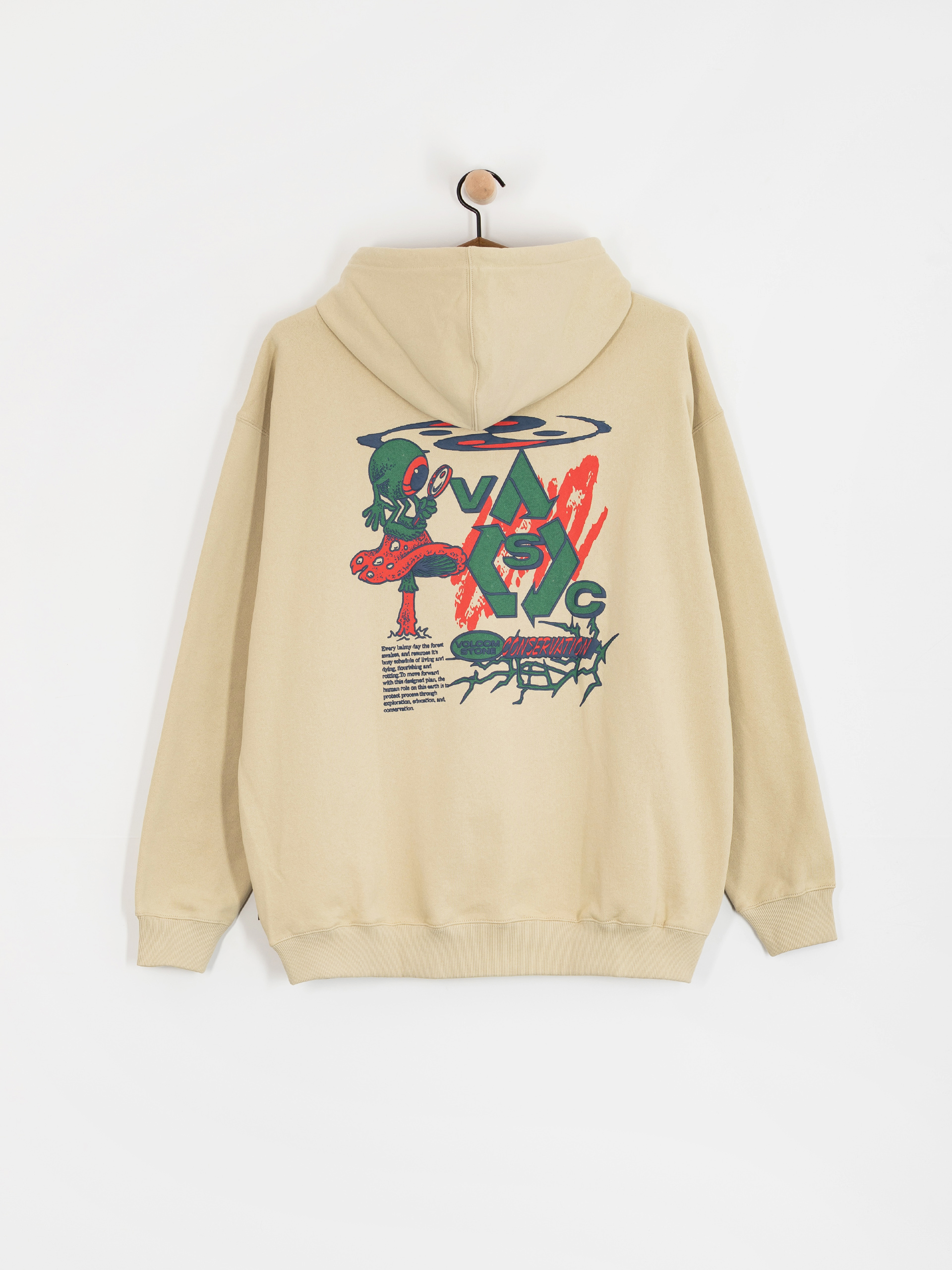 Kapucnis pulóver Volcom Vsc Tripper HD (light beige)