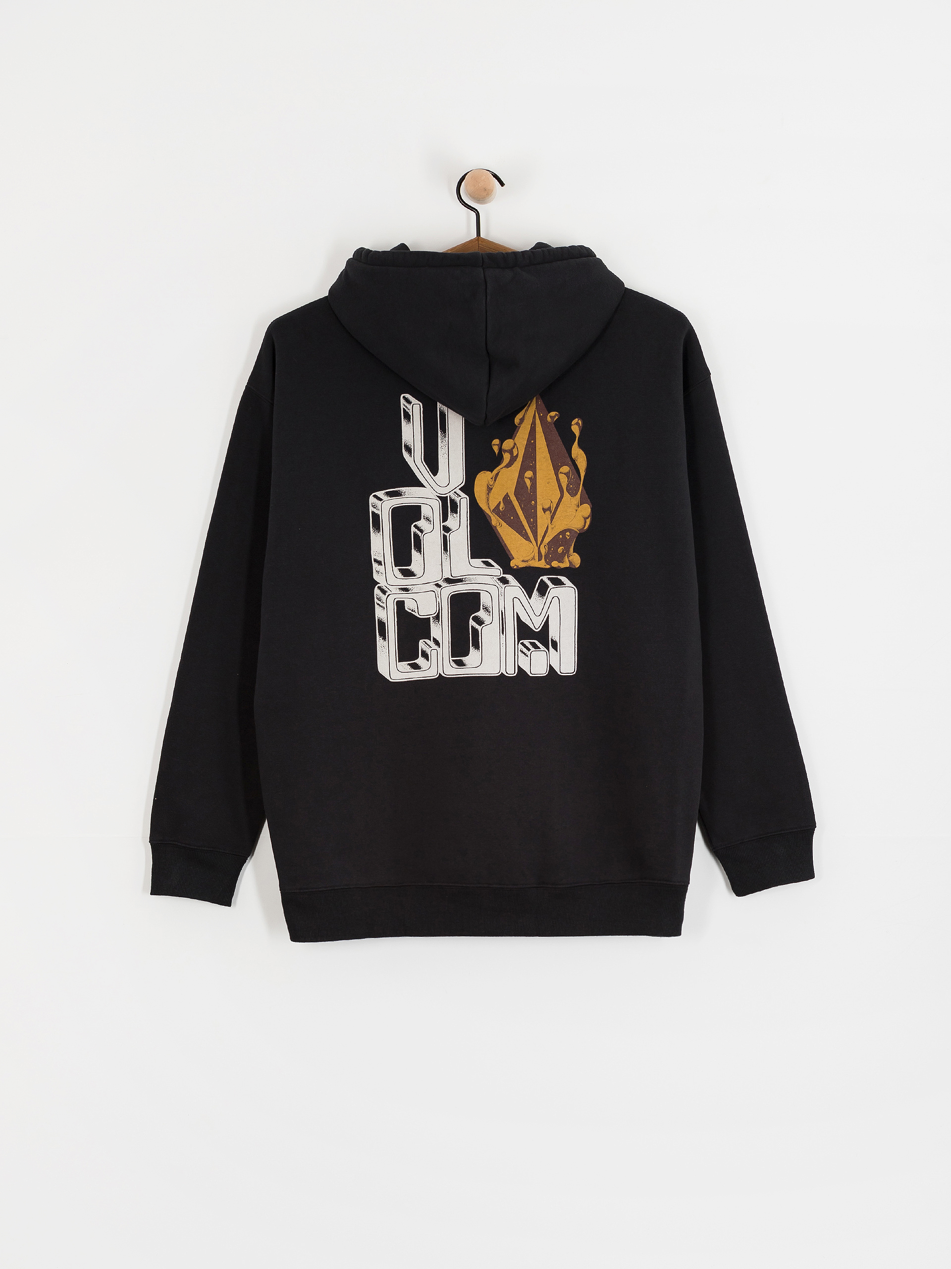 Kapucnis pulóver Volcom Fa Callum Rooney HD (antique black)