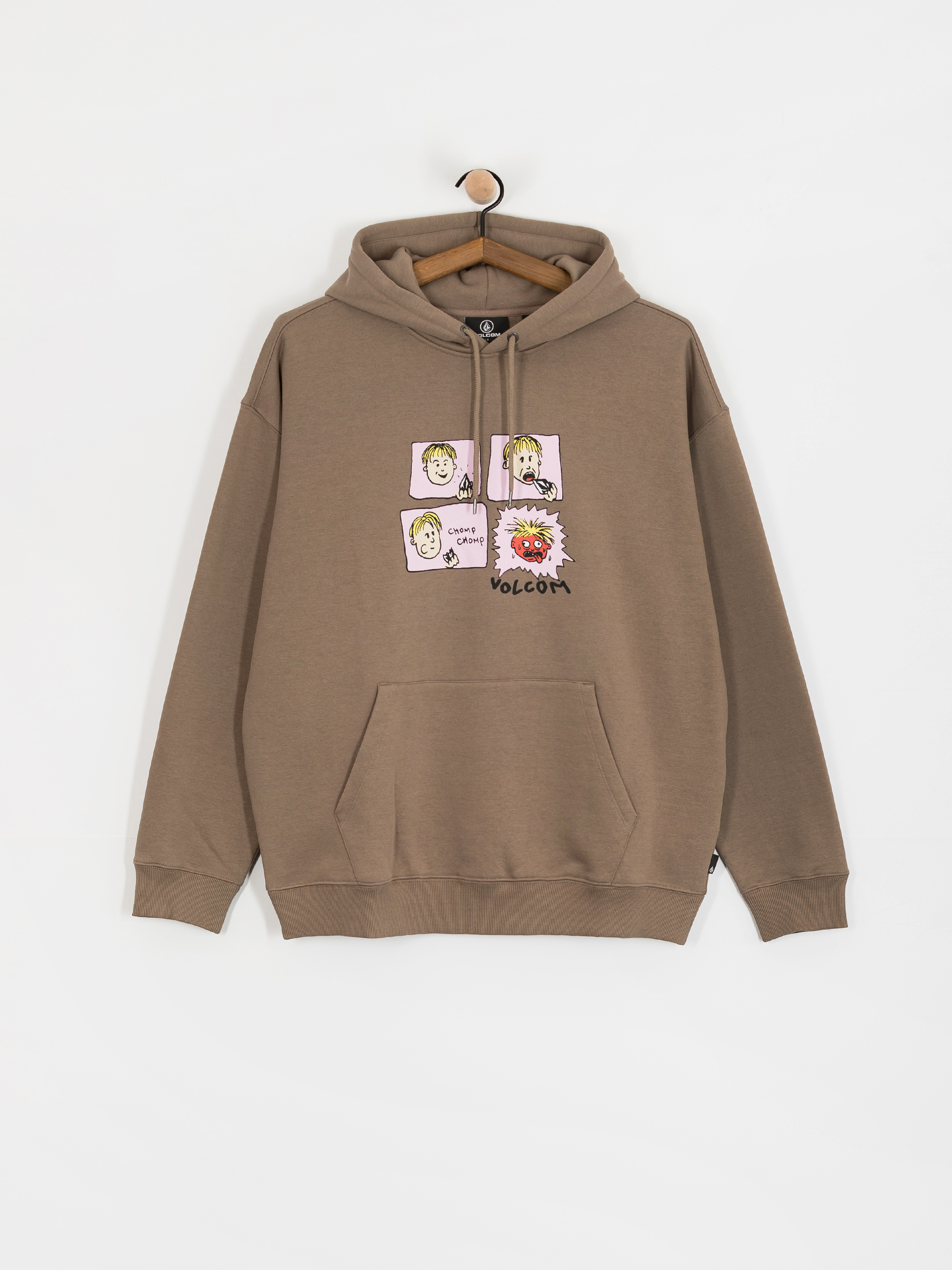 Kapucnis pulóver Volcom Chomp Chomp HD (brindle)