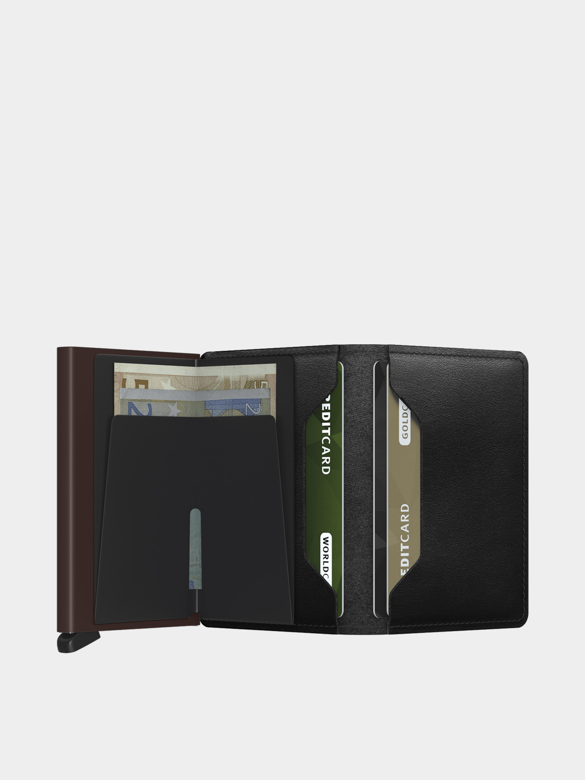 Pénztárca Secrid Slimwallet (original black/brown)