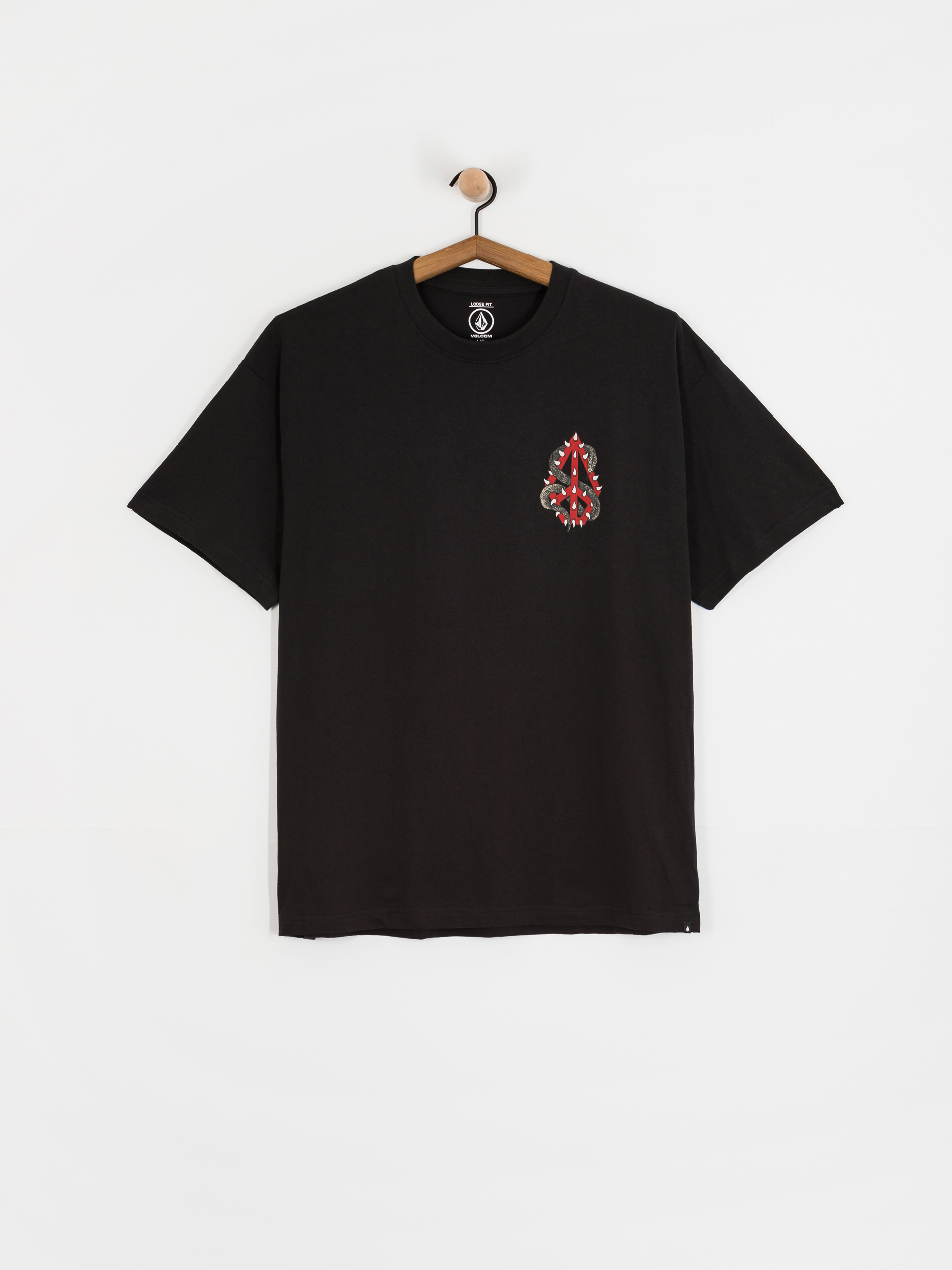 Volcom Snake Peace Lse Póló (black)