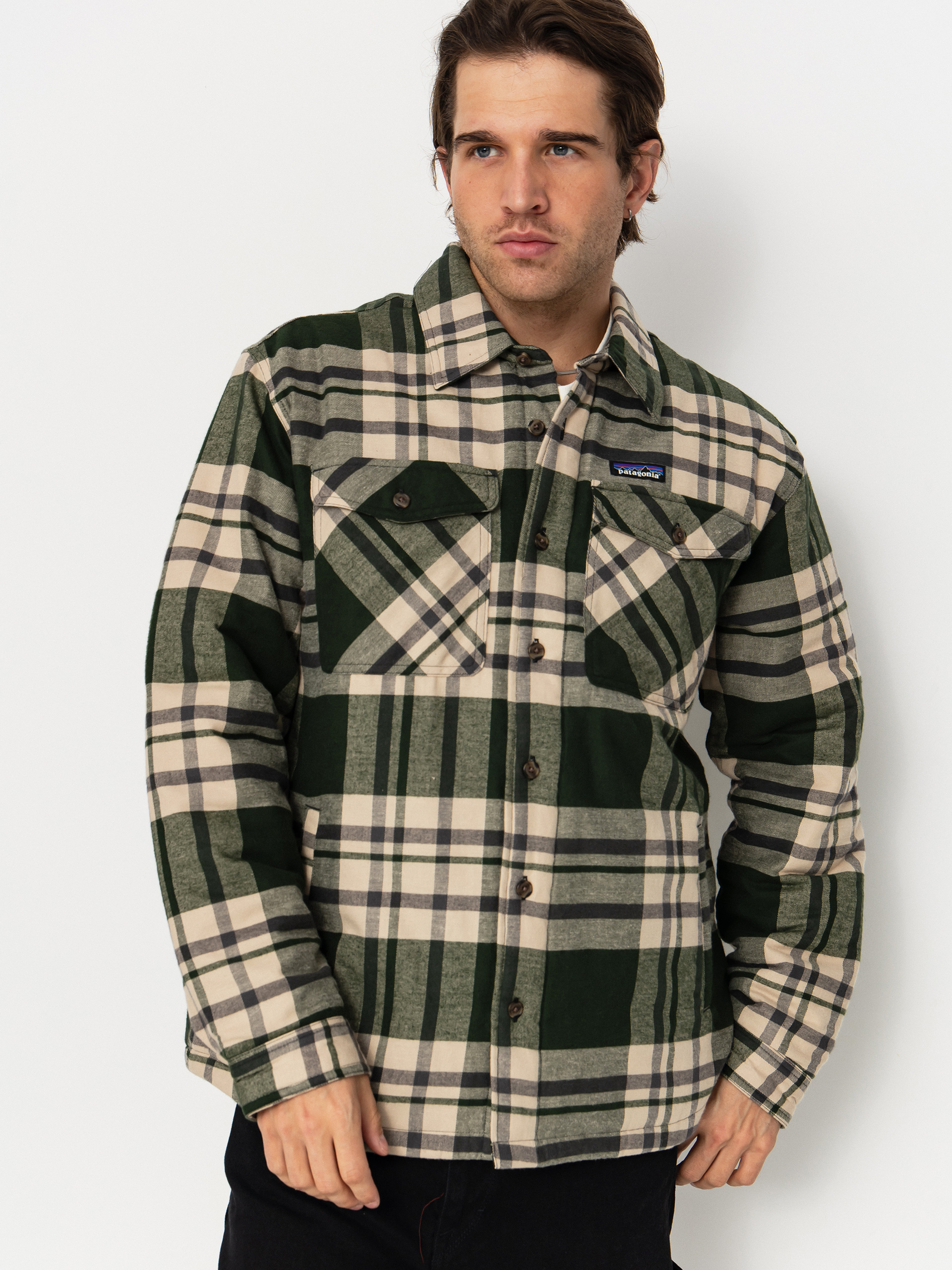 Ing Patagonia LW Insulated Fjord Flannel (ashore old growth green)