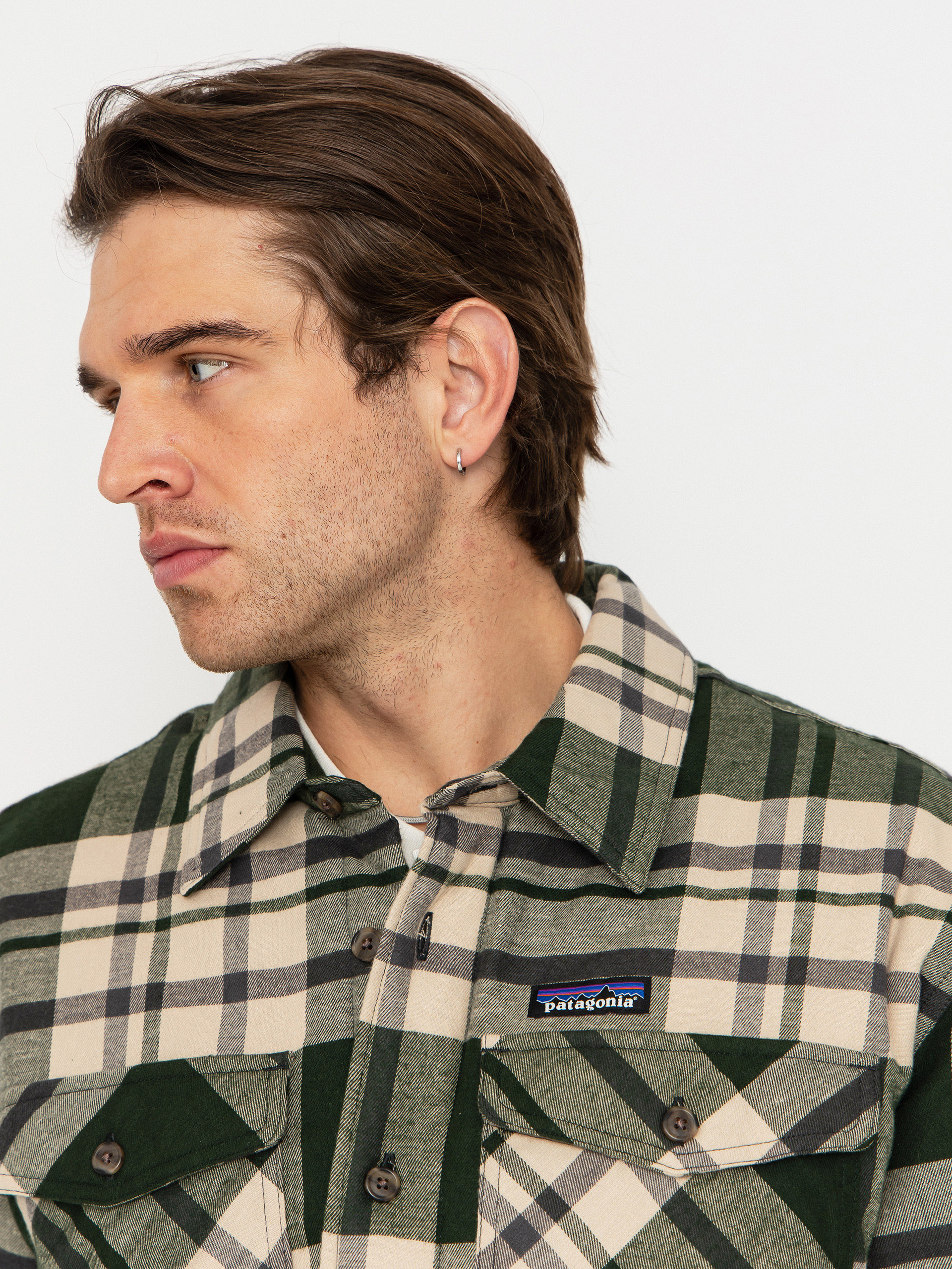 Ing Patagonia LW Insulated Fjord Flannel (ashore old growth green)