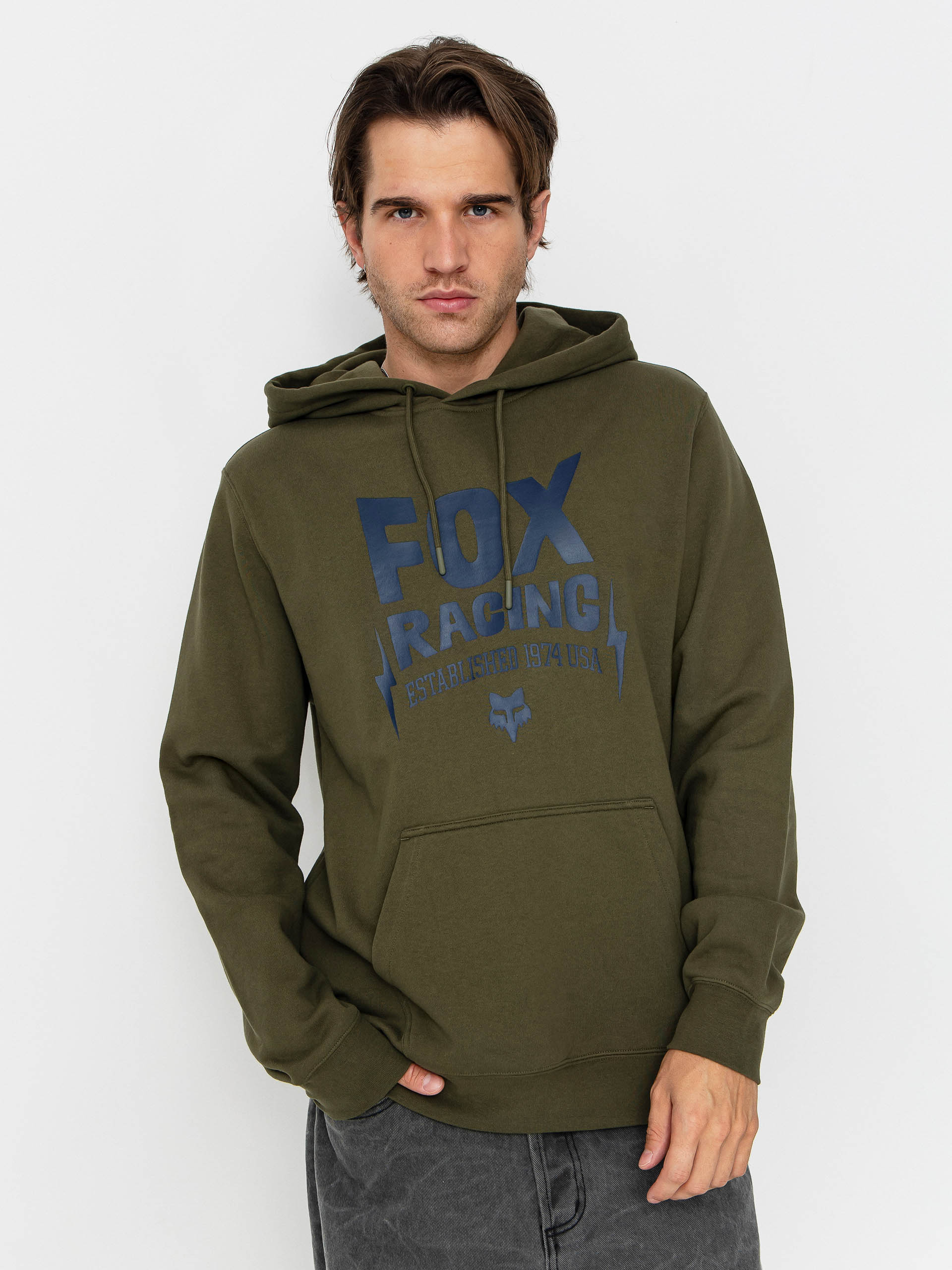 Fox Bolt HD Kapucnis pulóver (olive green)
