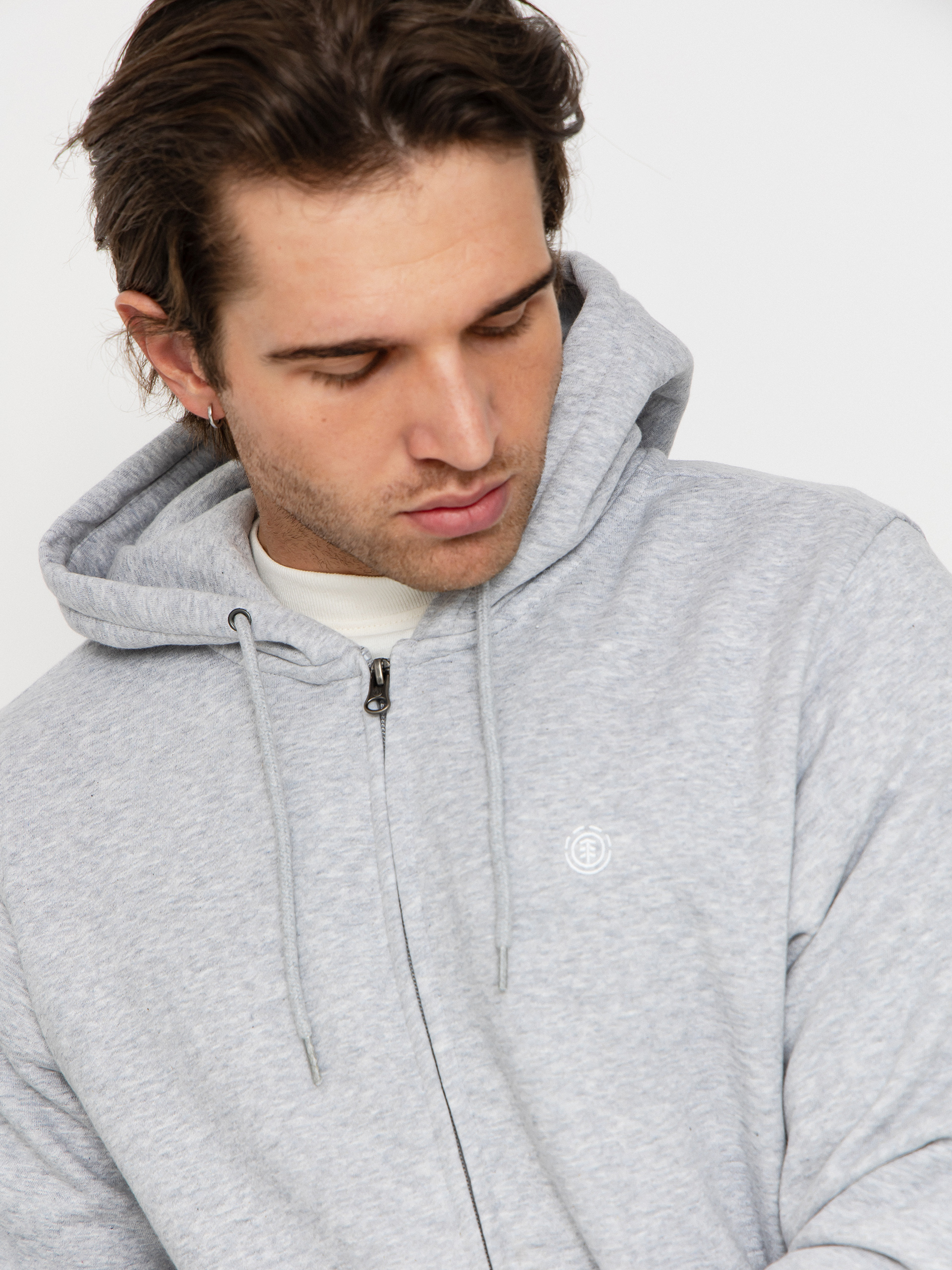 Element Icon Embroidery ZHD Kapucnis pulóver (mid grey heather)