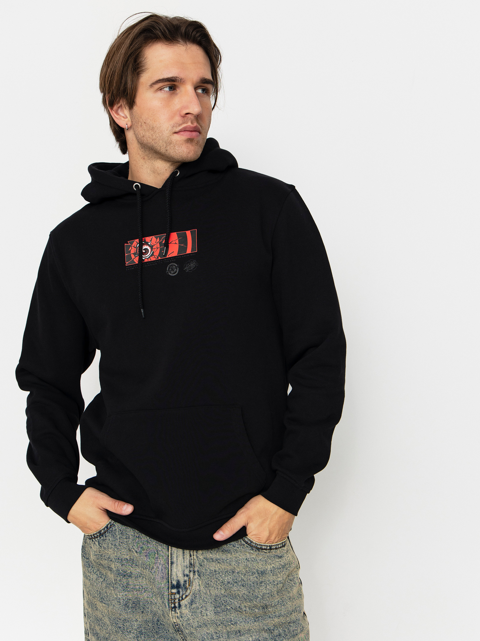 Santa Cruz Roskopp Dissect Strip Pulóver (black)