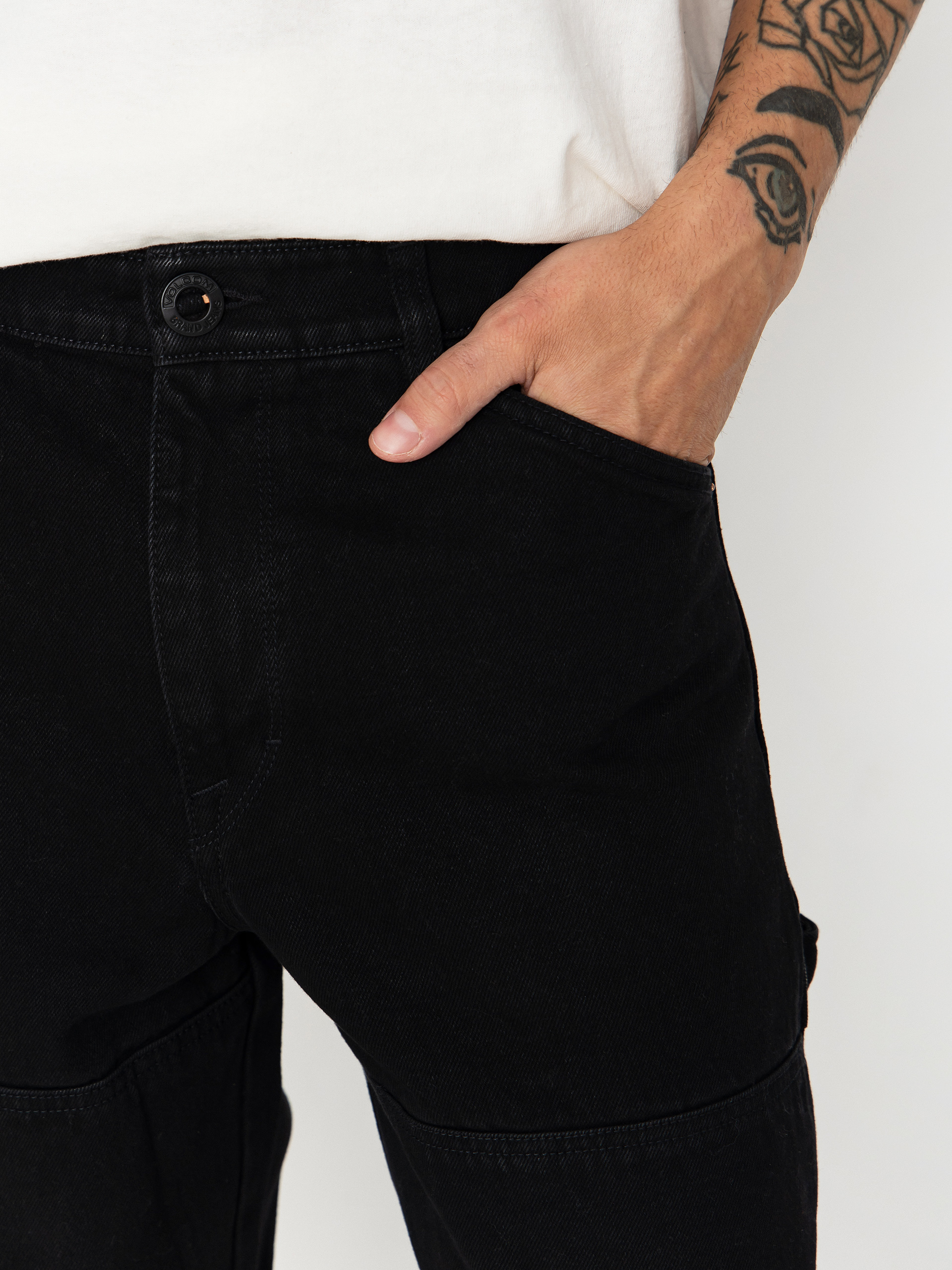 Kisnadrág Volcom Karpendter Lse Tprd Denim (black)