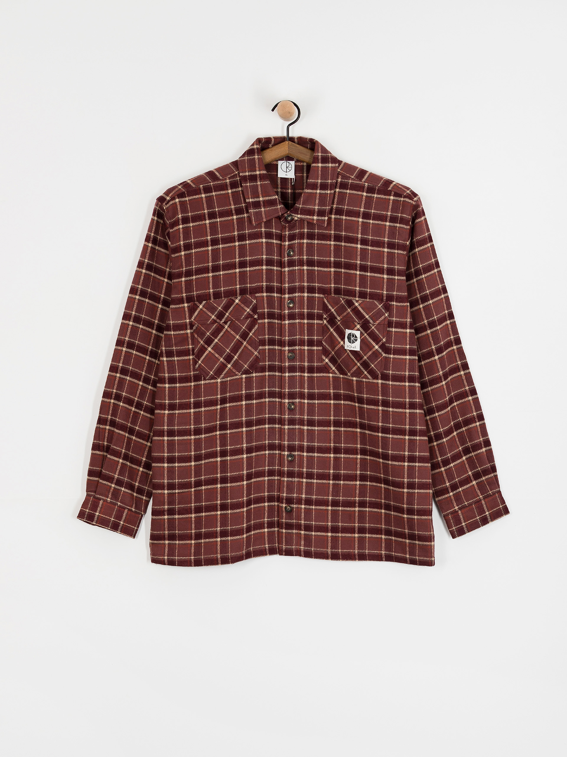 Polar Skate Mike Flannel Ing (oxblood check)