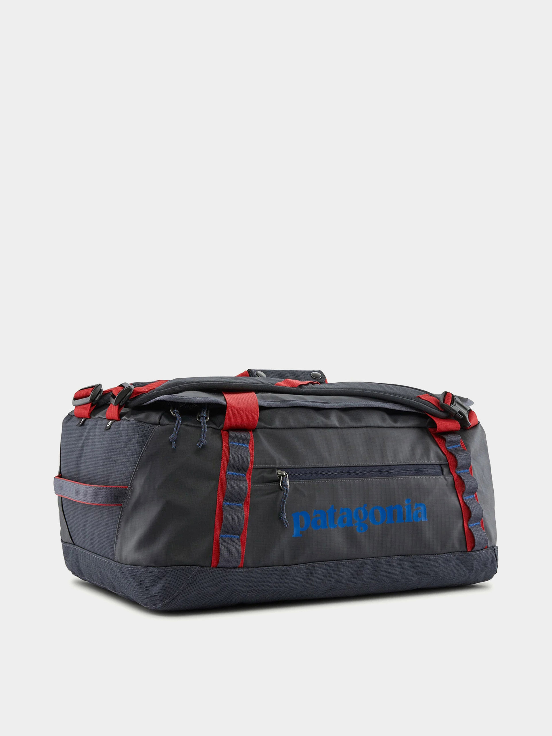 Táska Patagonia Black Hole Duffel 40L (smolder blue w/amanita red)