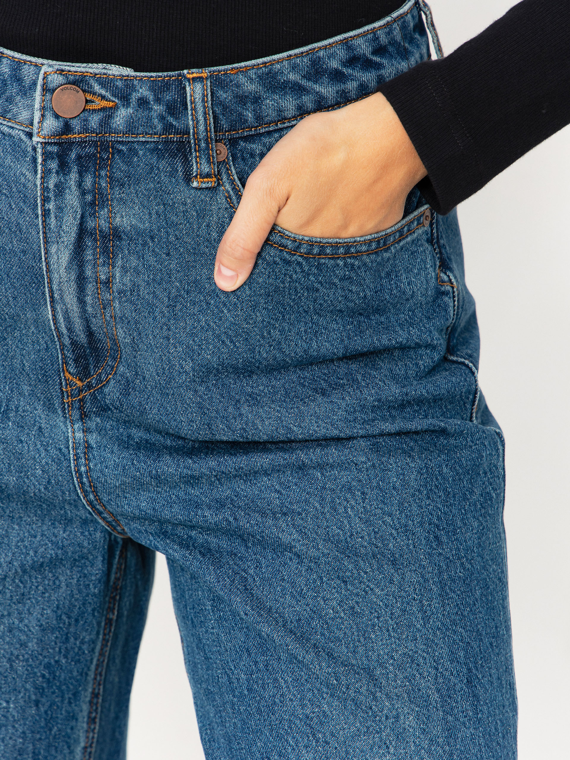 Kisnadrág Volcom Stoned Bf Hirise Wmn (indigo ridge wash)