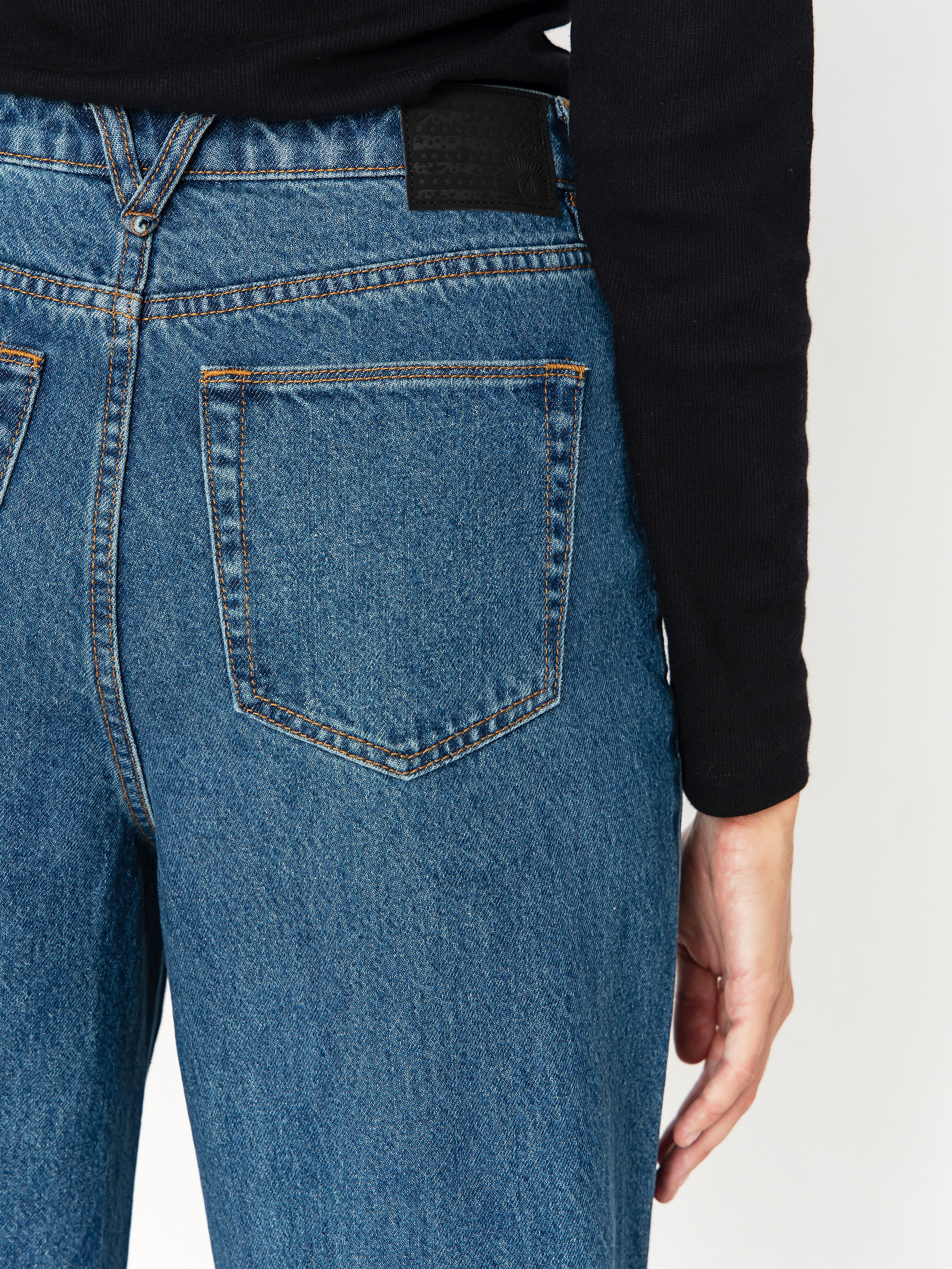 Kisnadrág Volcom Stoned Bf Hirise Wmn (indigo ridge wash)