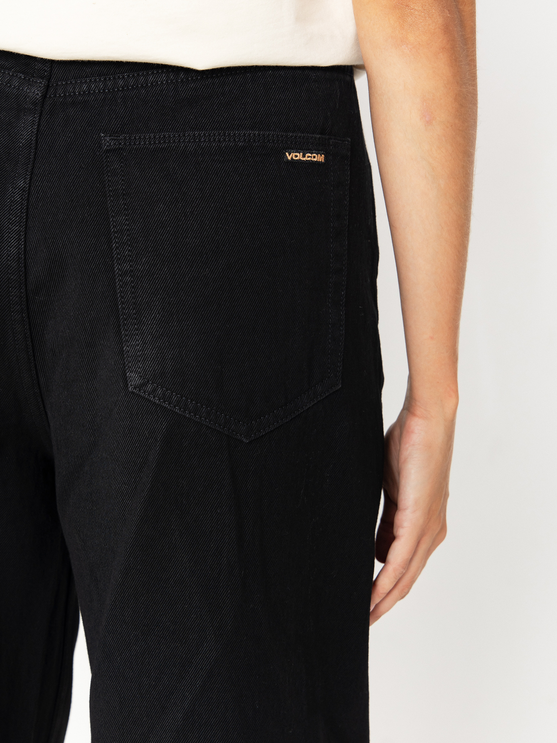 Volcom Beeggy Denim Kisnadrág Wmn (black combo)