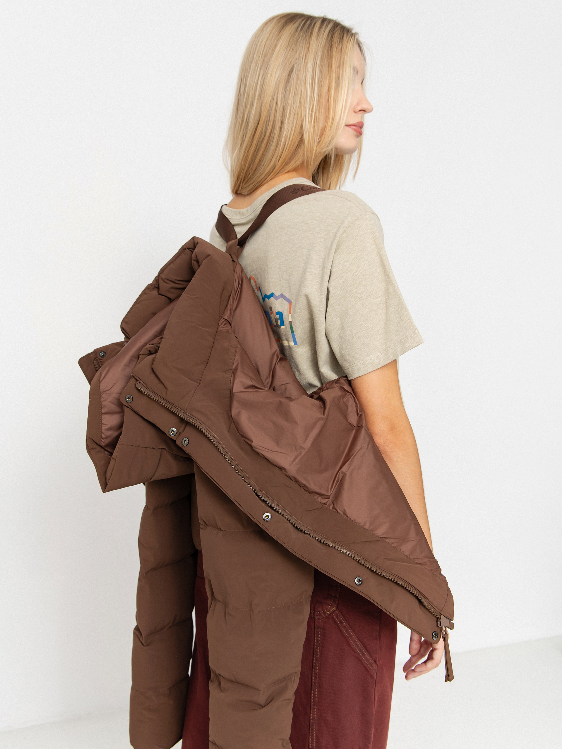 Columbia Amaze Puff Hooded Wmn Dzseki (tobacco)