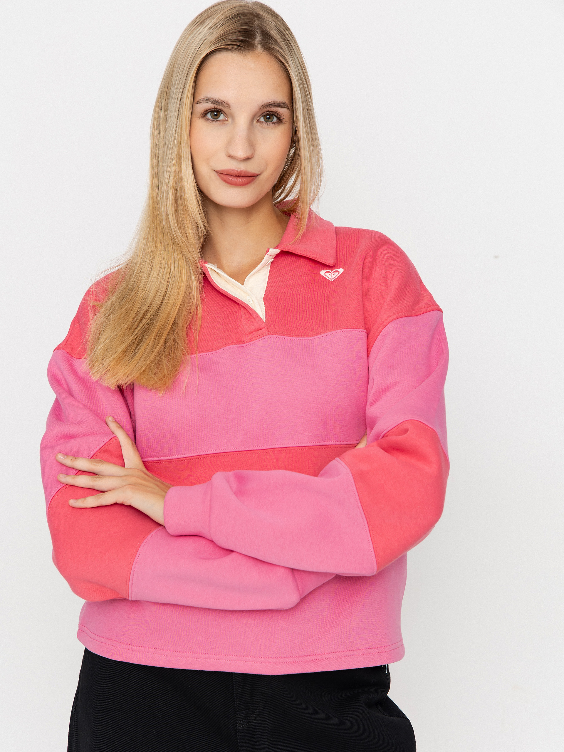 Kapucnis pulóver Roxy Cross Your Mind Wmn (honey suckle)