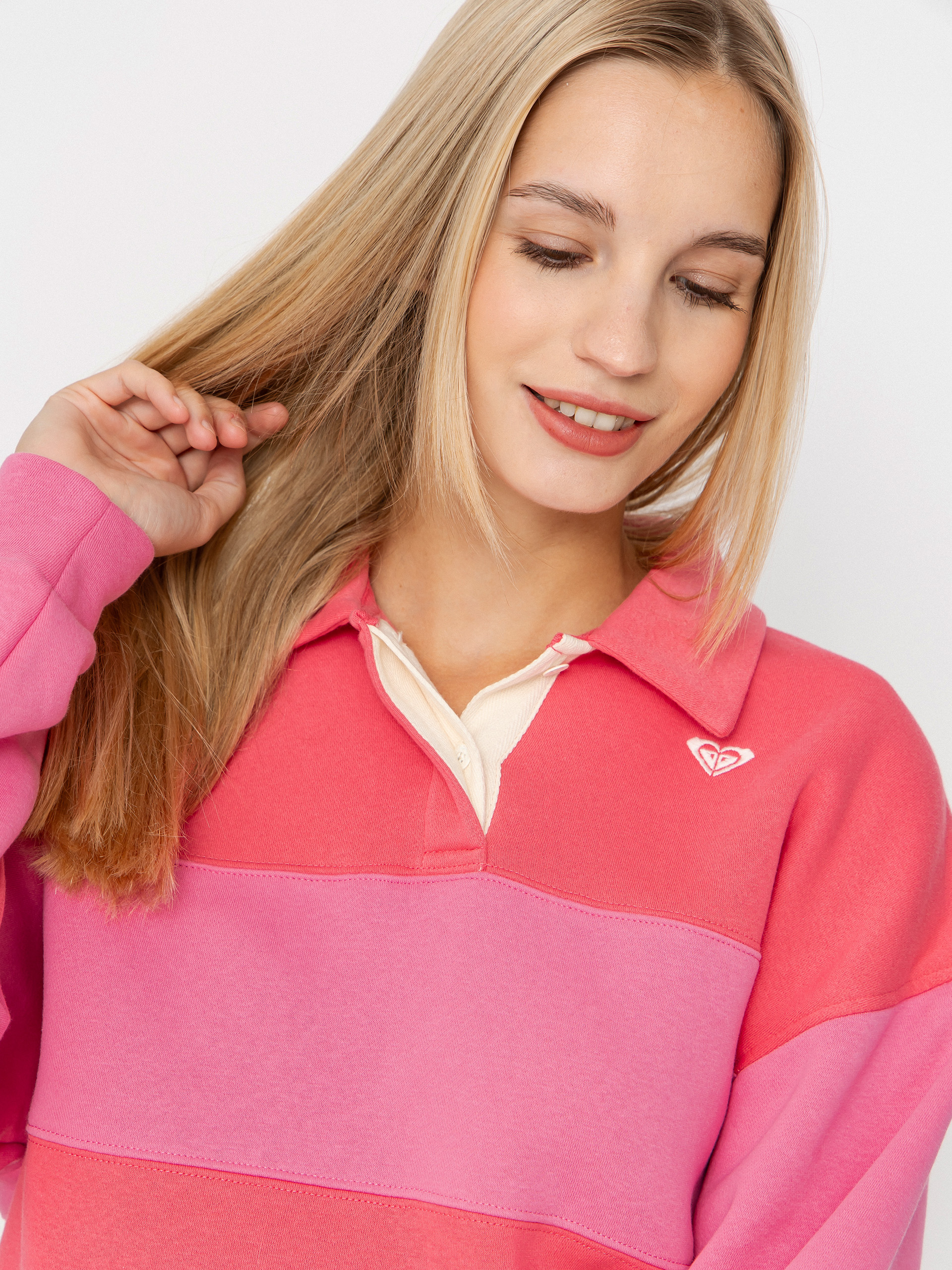 Kapucnis pulóver Roxy Cross Your Mind Wmn (honey suckle)