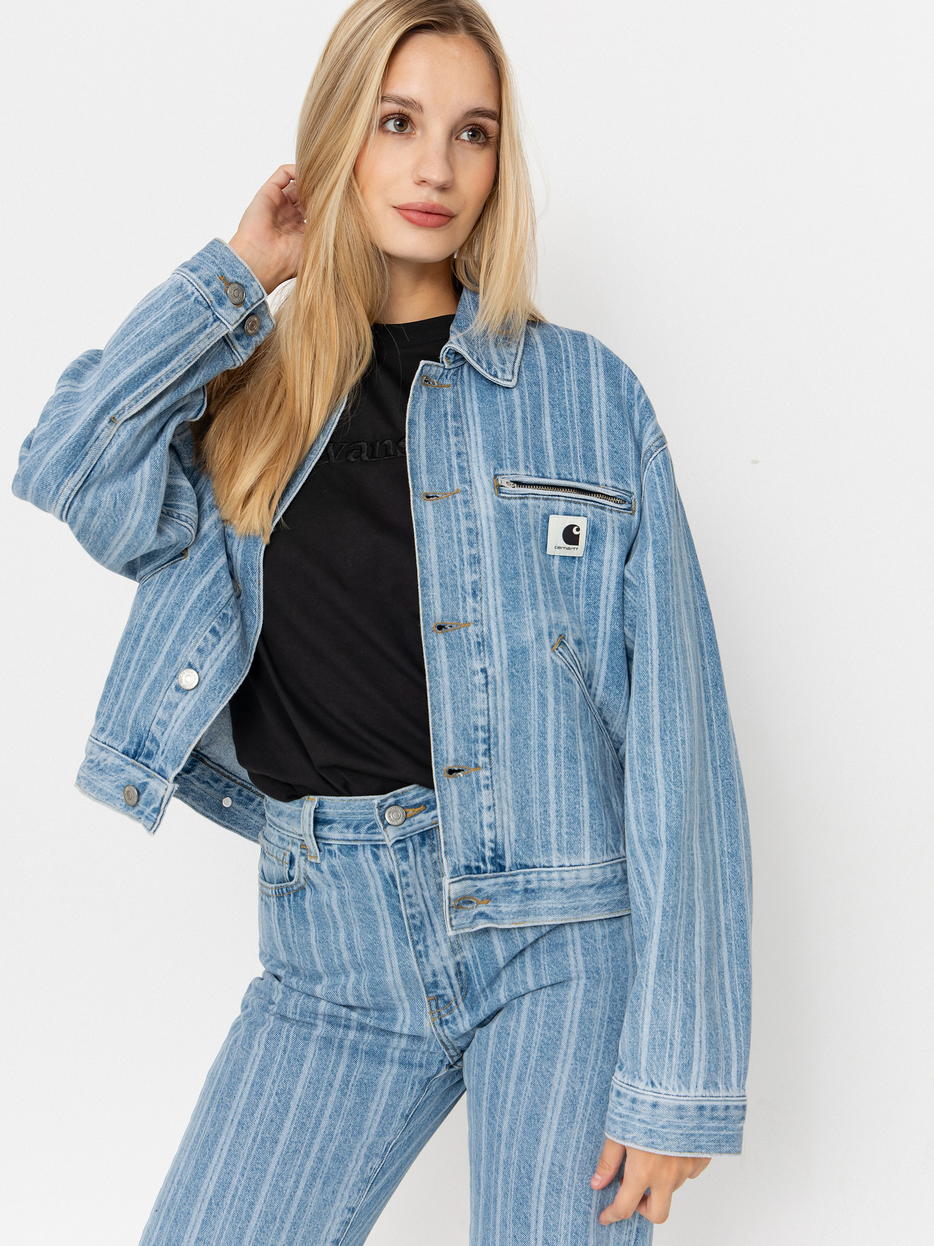 Carhartt WIP Rylan Wmn Kisnadrág (rylan stripe/blue/stone bleached)