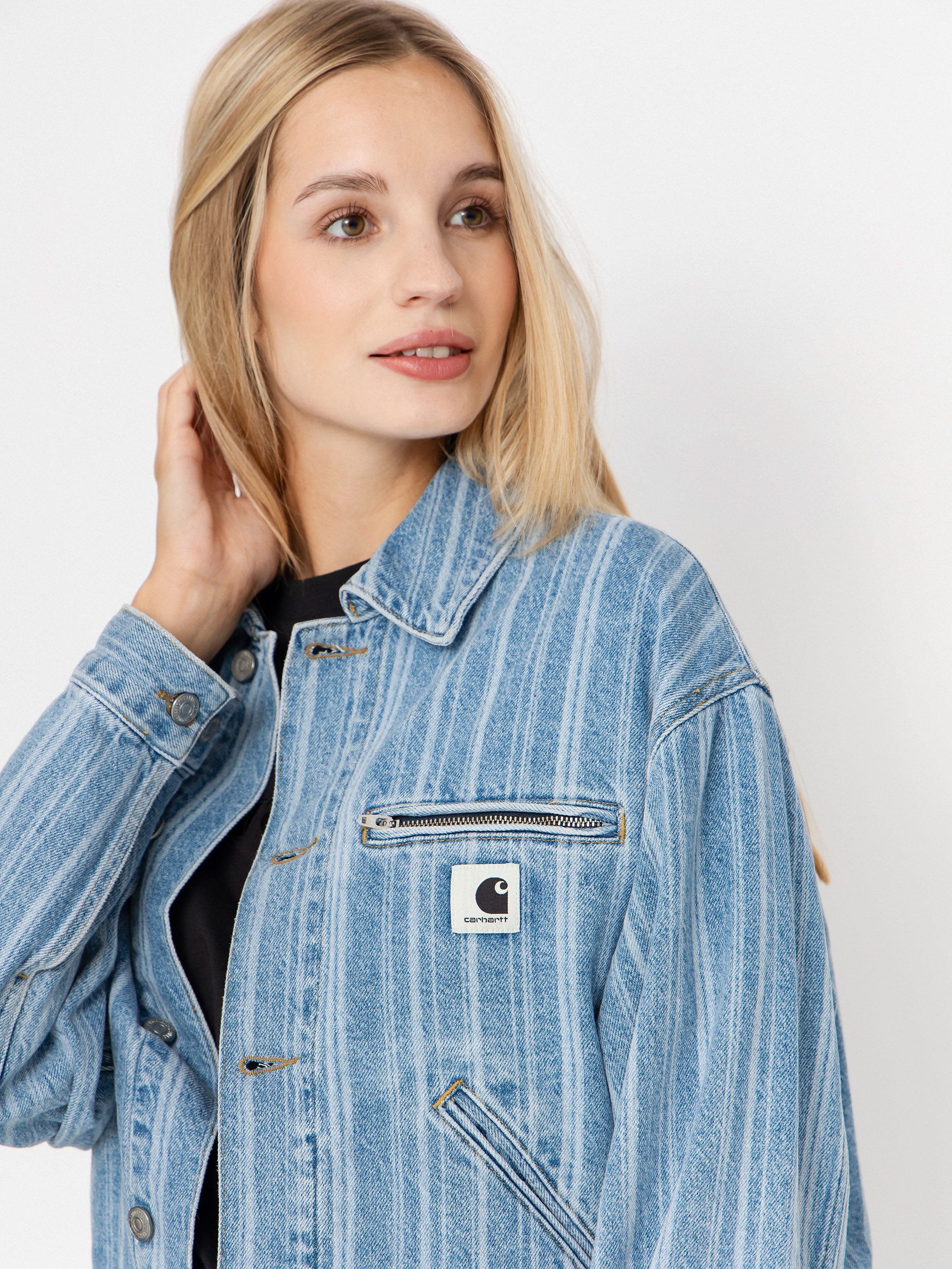 Carhartt WIP Rylan Wmn Kisnadrág (rylan stripe/blue/stone bleached)