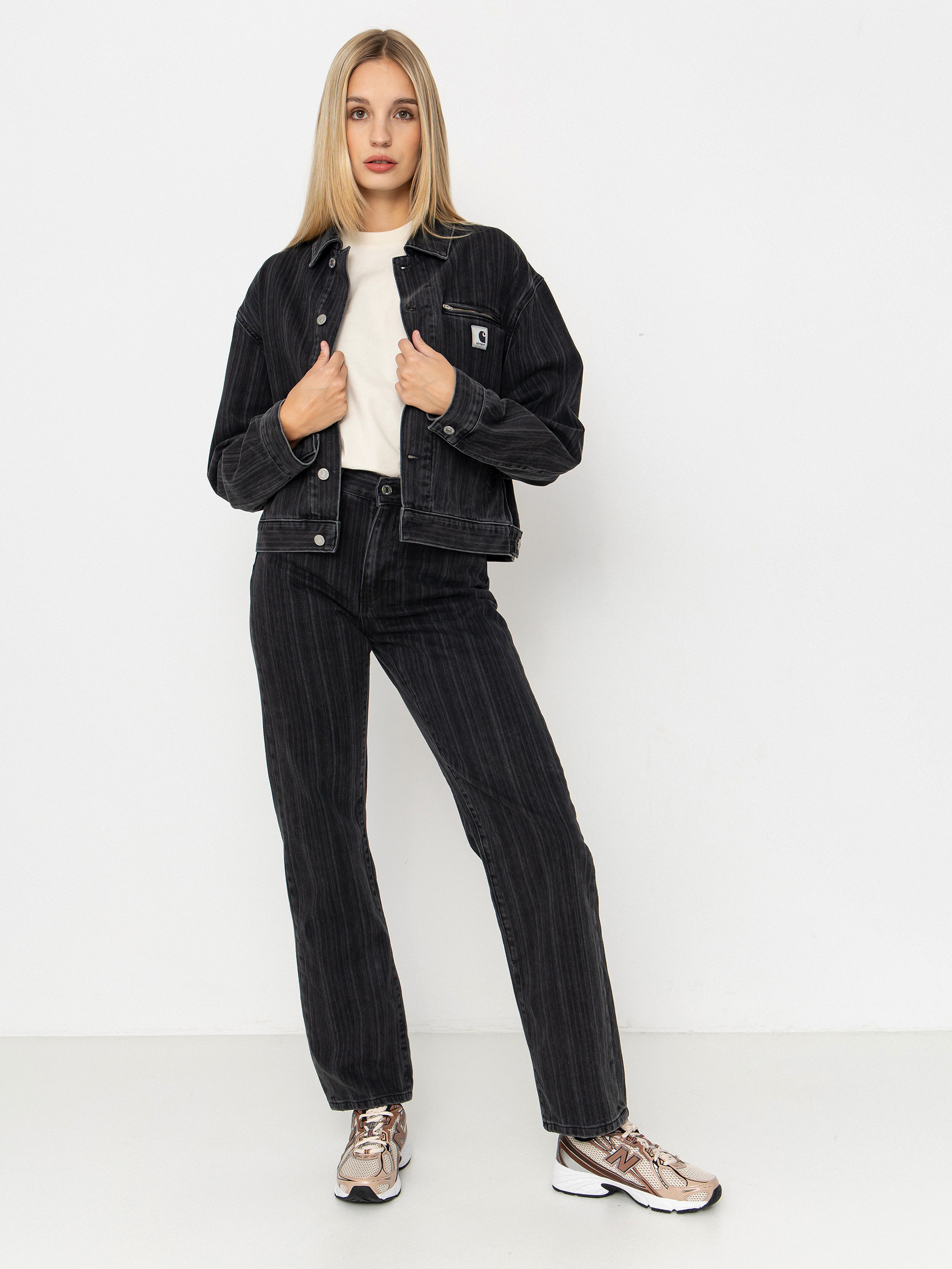 Carhartt WIP Rylan Wmn Dzseki (rylan stripe/black/stone washed)